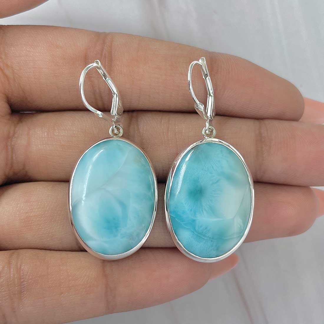Larimar Earring-(LAR-E-313.)
