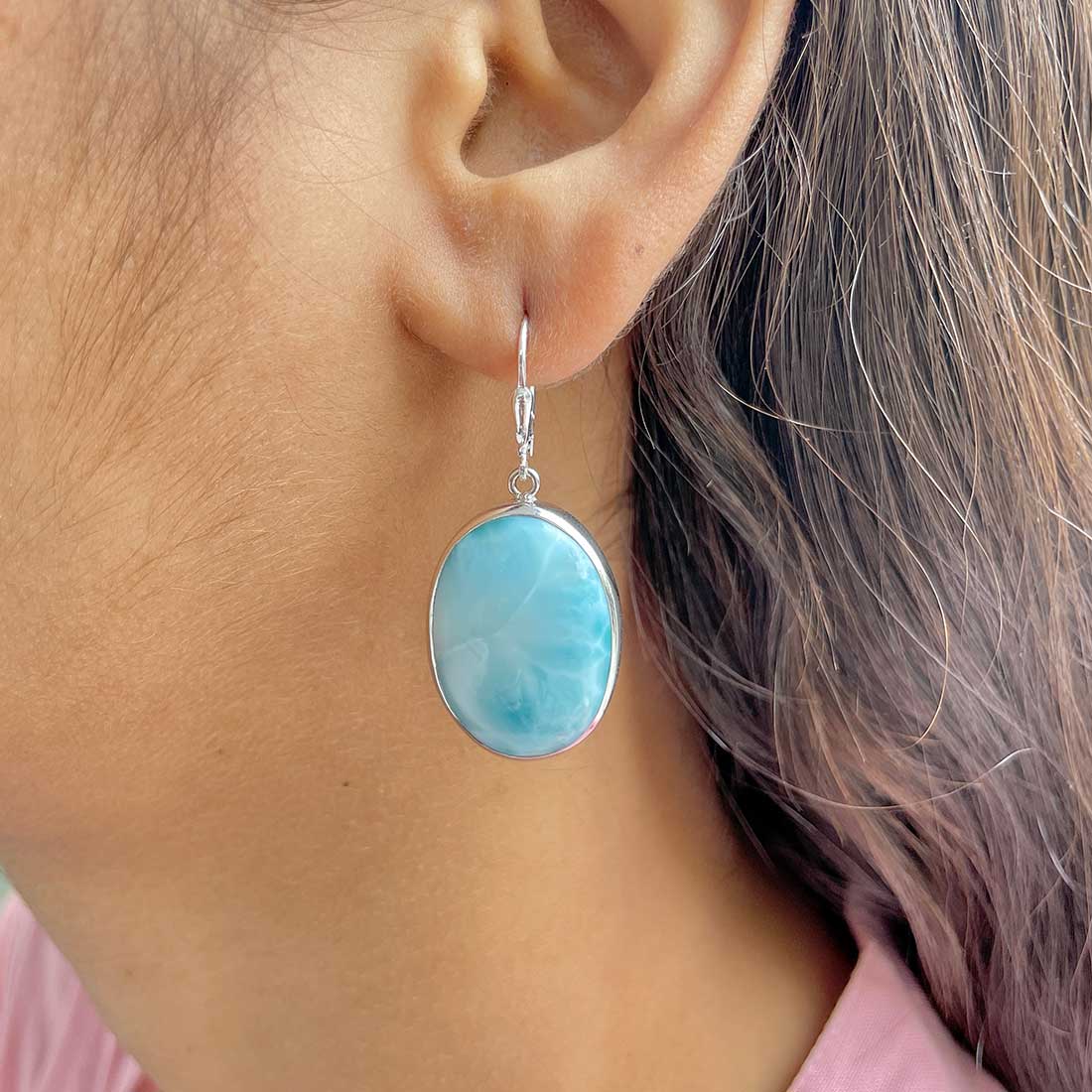 Larimar Earring-(LAR-E-313.)