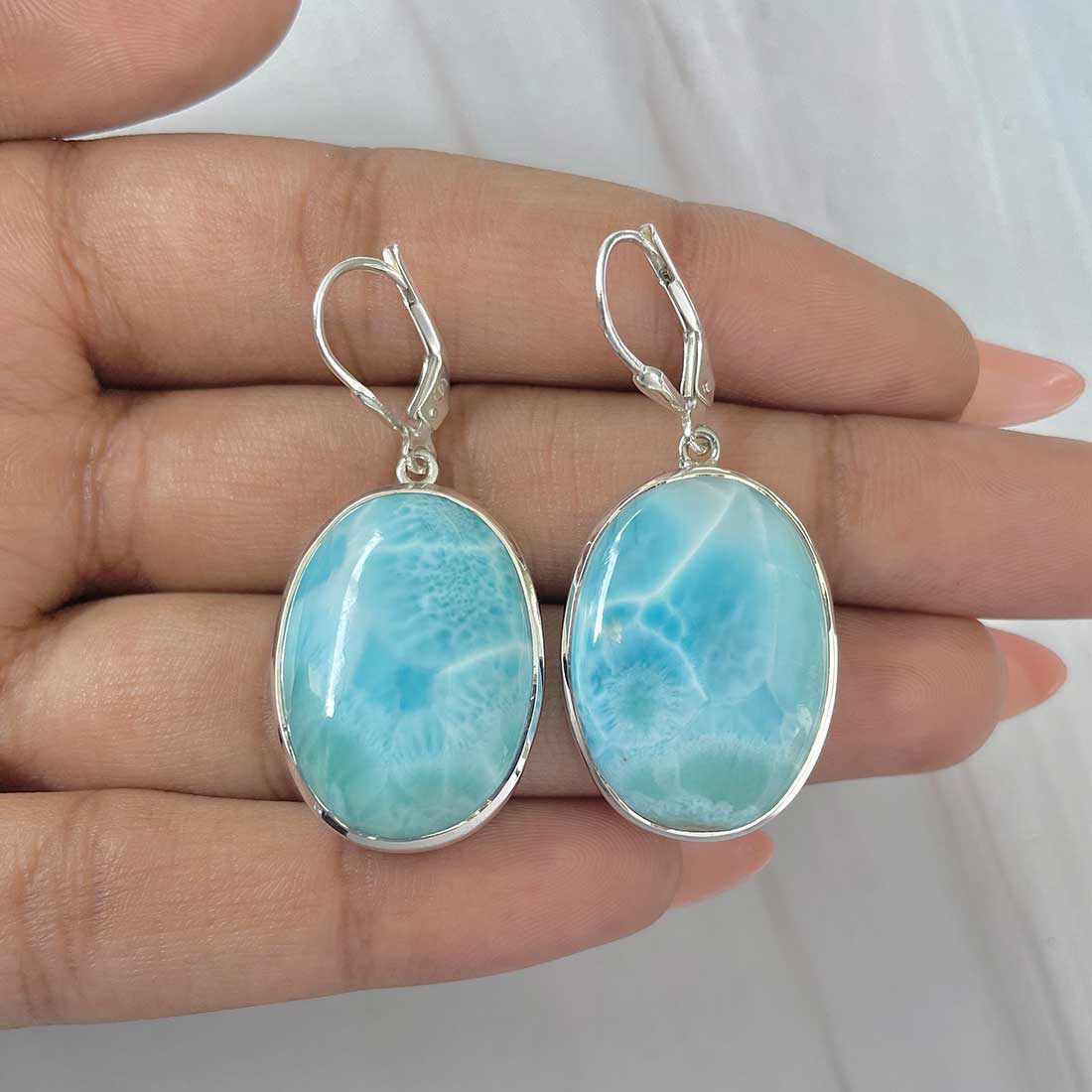 Larimar Earring-(LAR-E-314.)