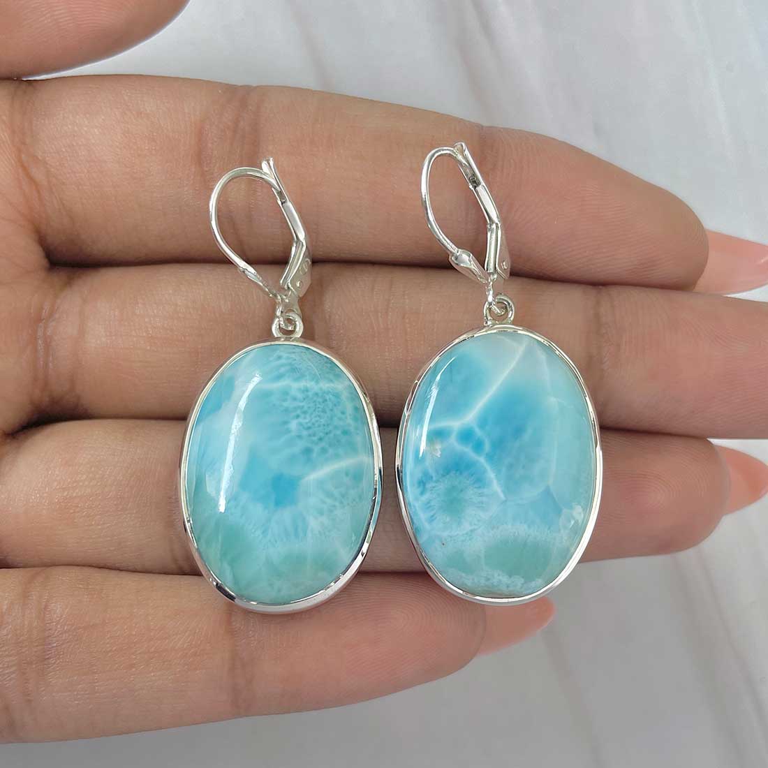 Larimar Earring-(LAR-E-314.)