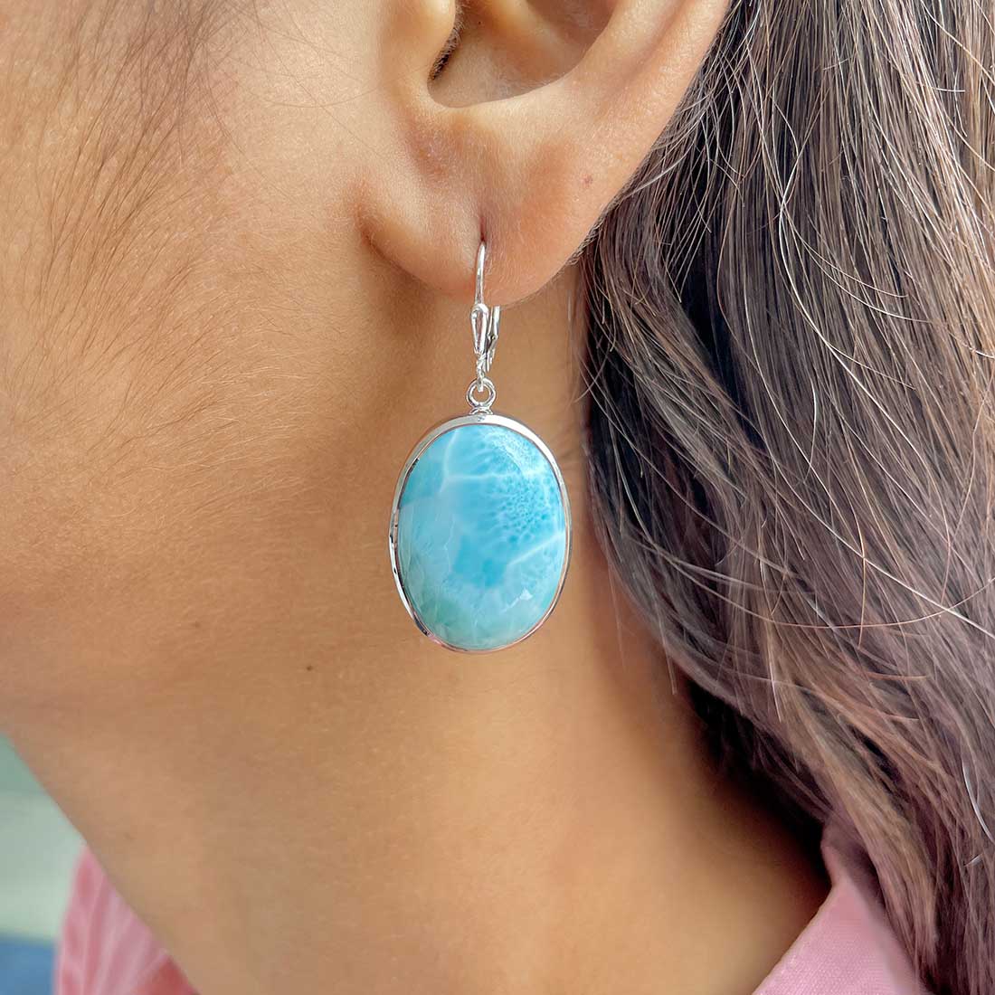 Larimar Earring-(LAR-E-314.)