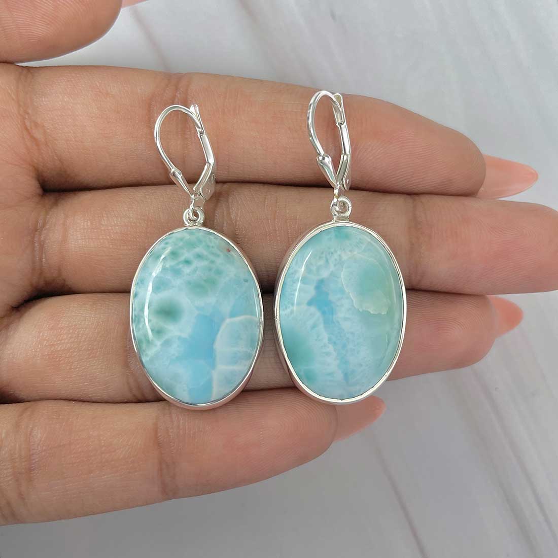 Larimar Earring-(LAR-E-316.)