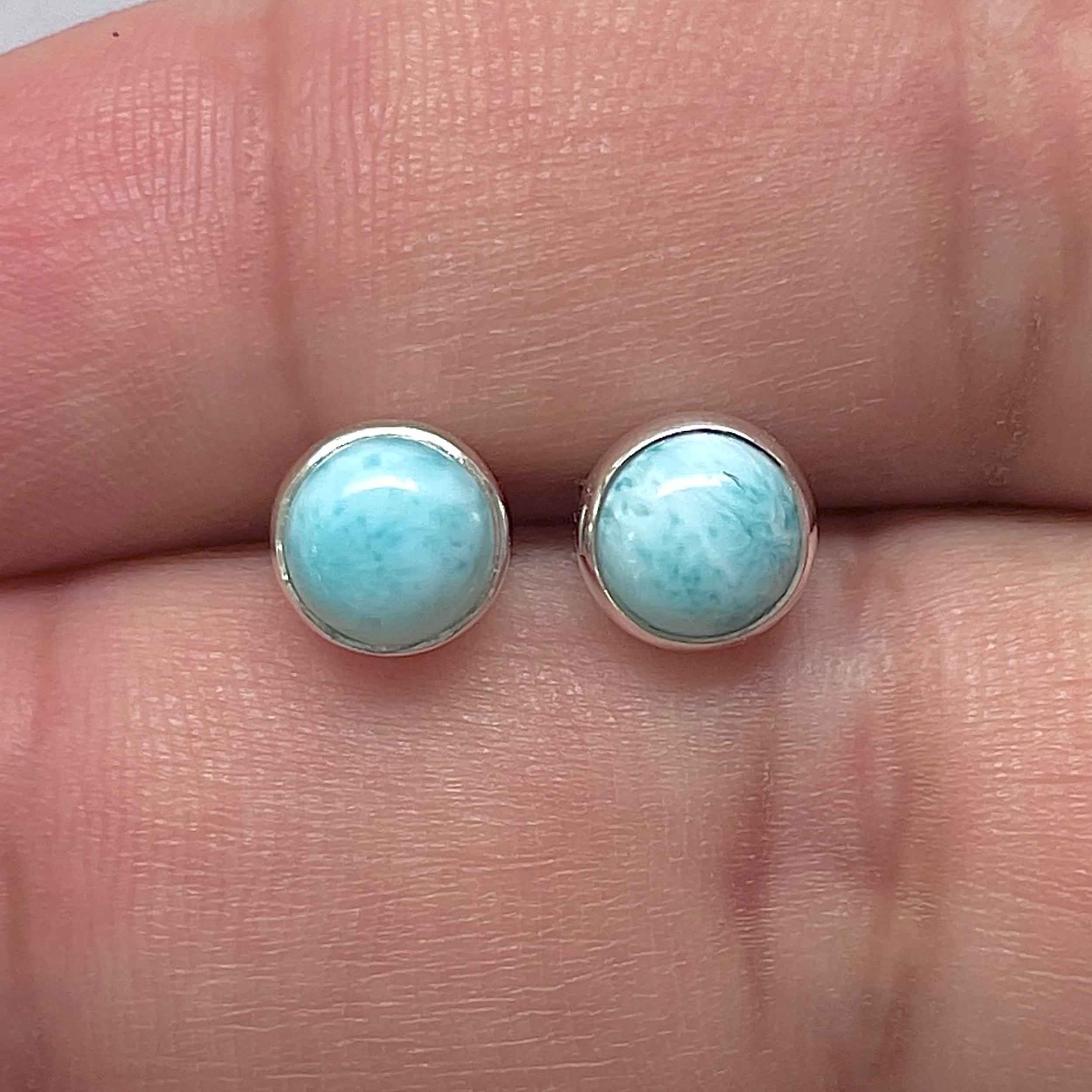 Larimar Stud Earring-(LAR-E-3203.)