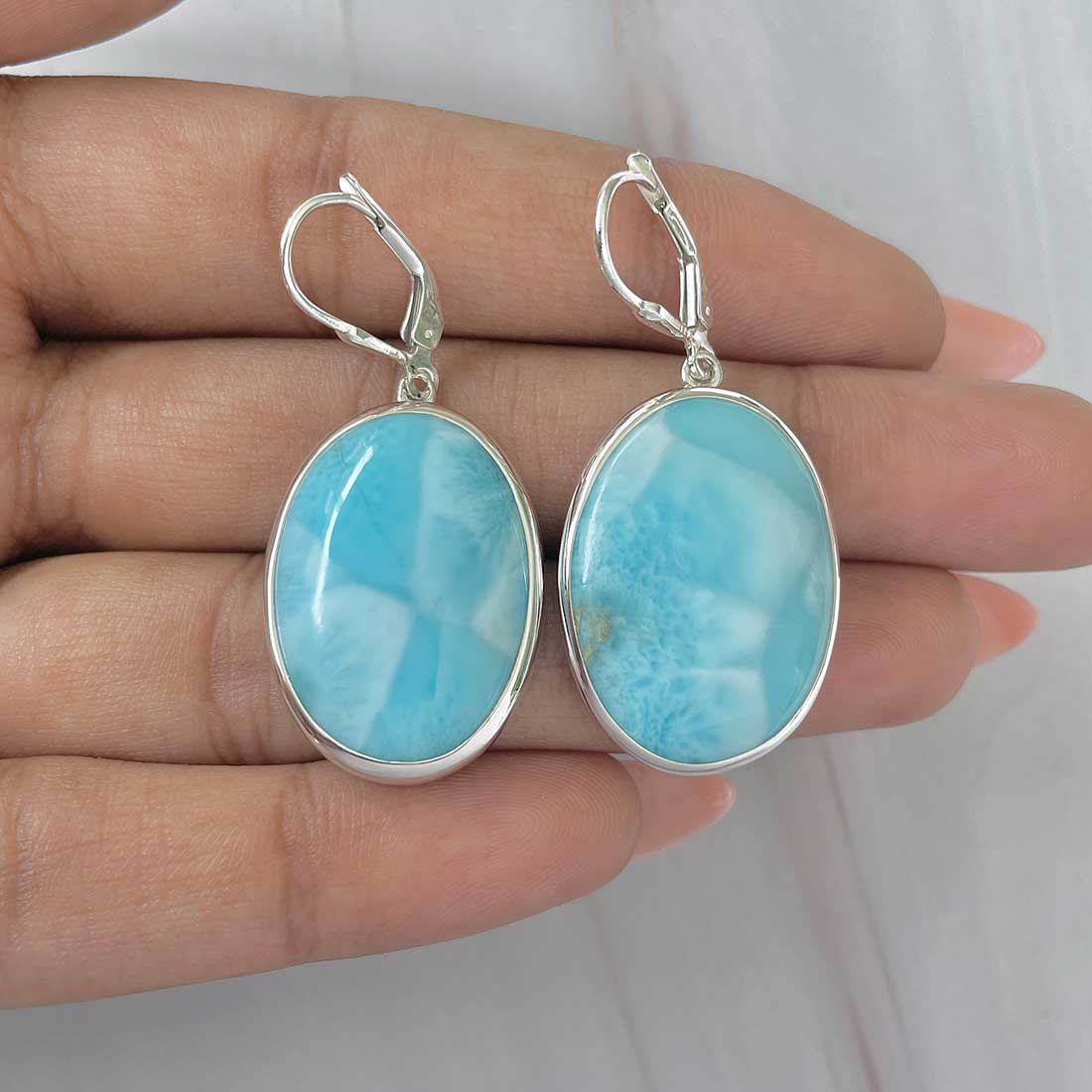 Larimar Earring-(LAR-E-321.)