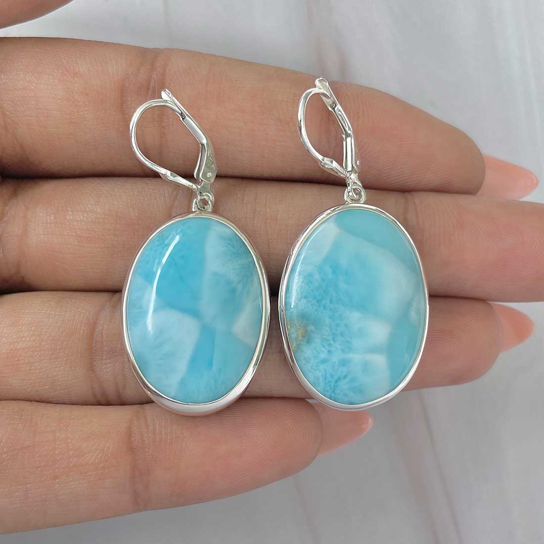 Larimar Earring-(LAR-E-321.)