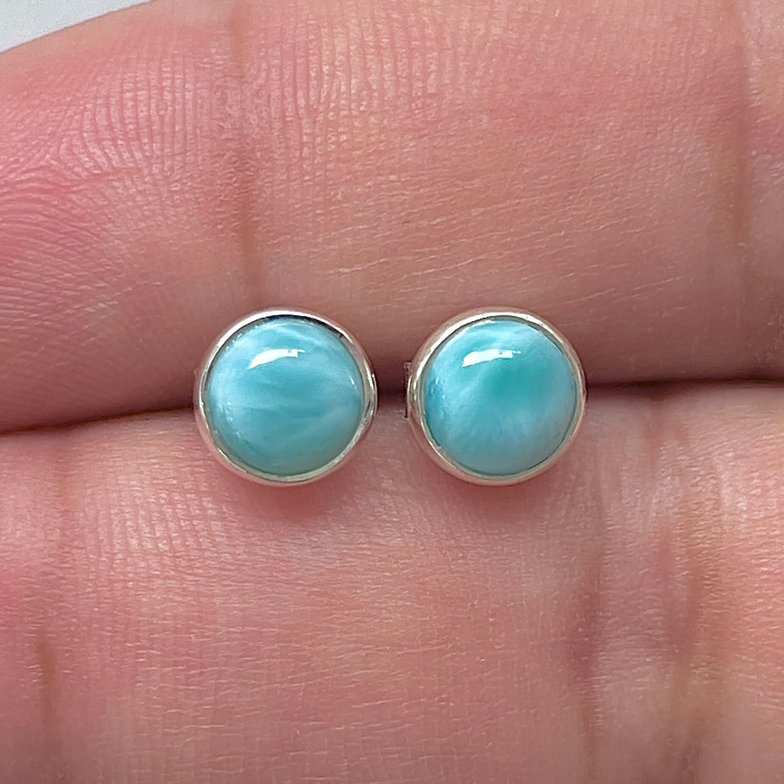 Larimar Stud Earring-(LAR-E-3212.)