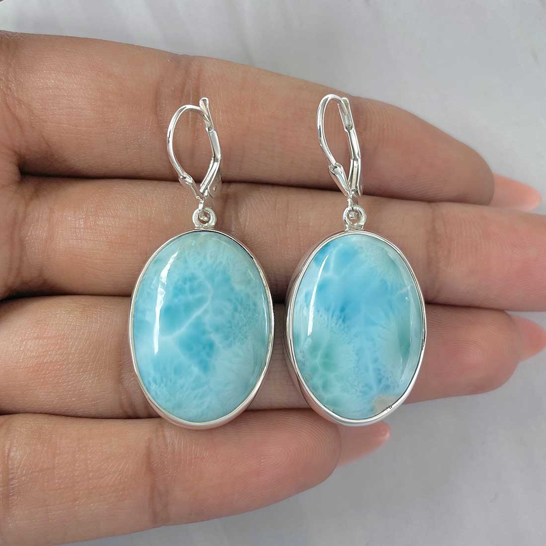 Larimar Earring-(LAR-E-326.)