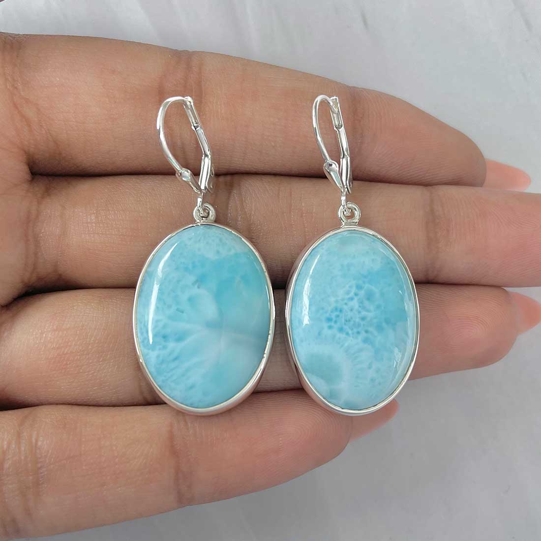 Larimar Earring-(LAR-E-327.)