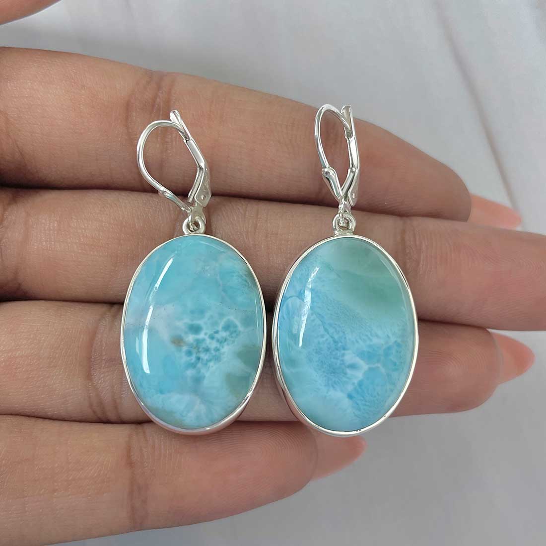 Larimar Earring-(LAR-E-333.)
