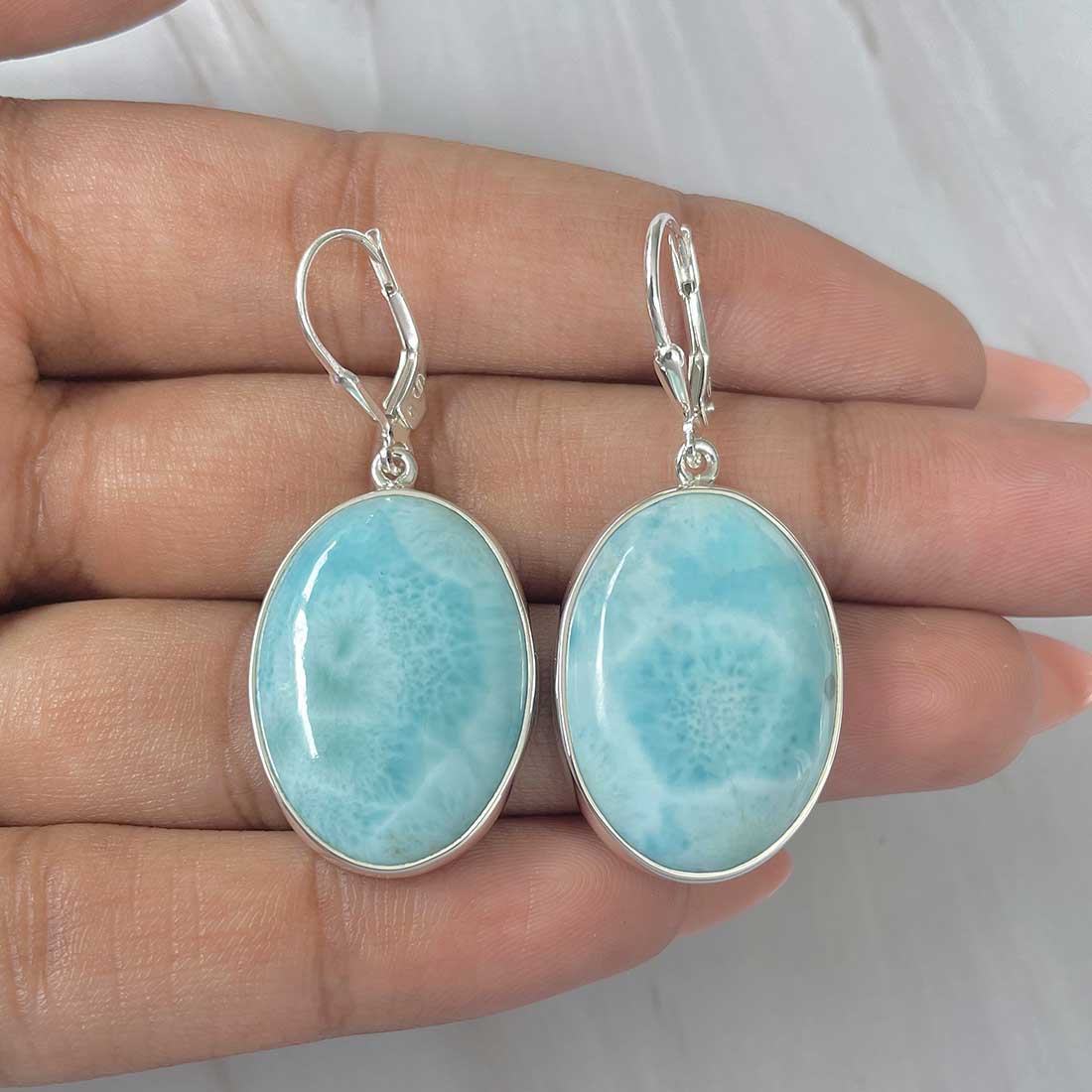 Larimar Earring-(LAR-E-341.)