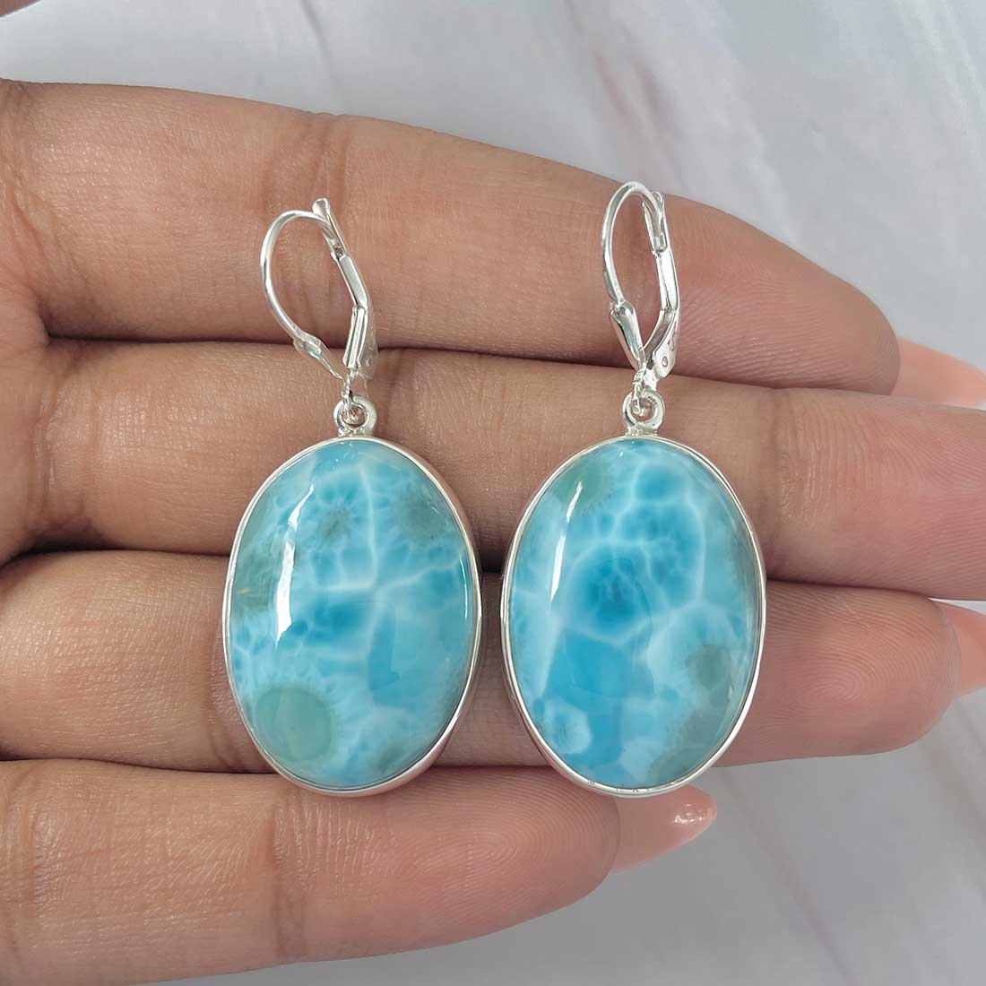Larimar Earring-(LAR-E-344.)