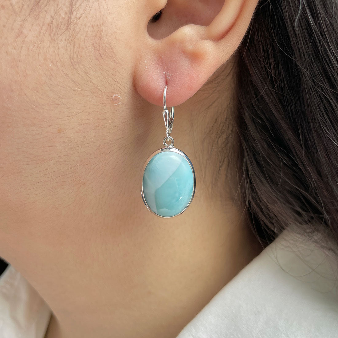 Larimar Earring-(LAR-E-350.)