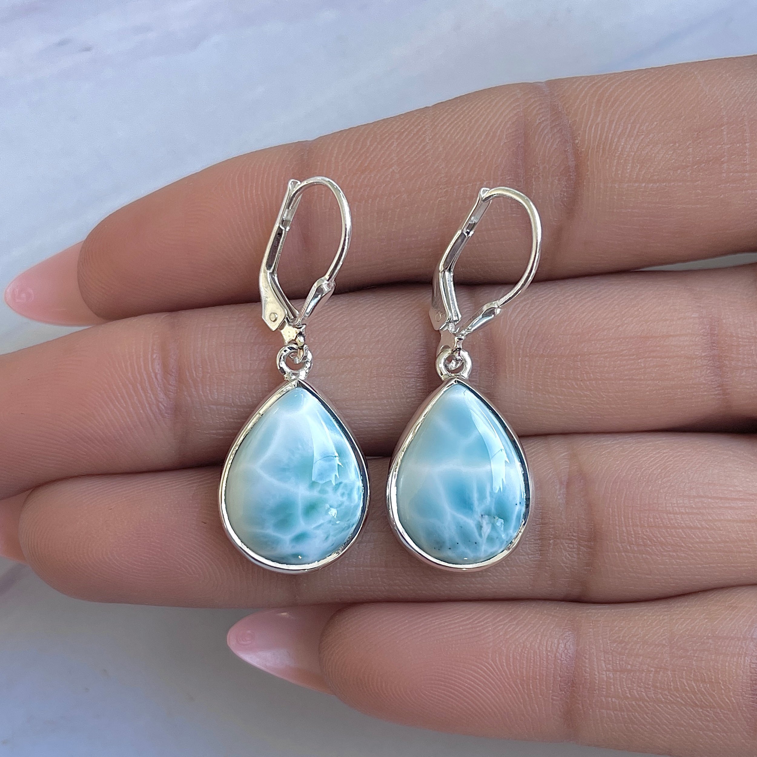 Larimar Earring-(LAR-E-3500.)