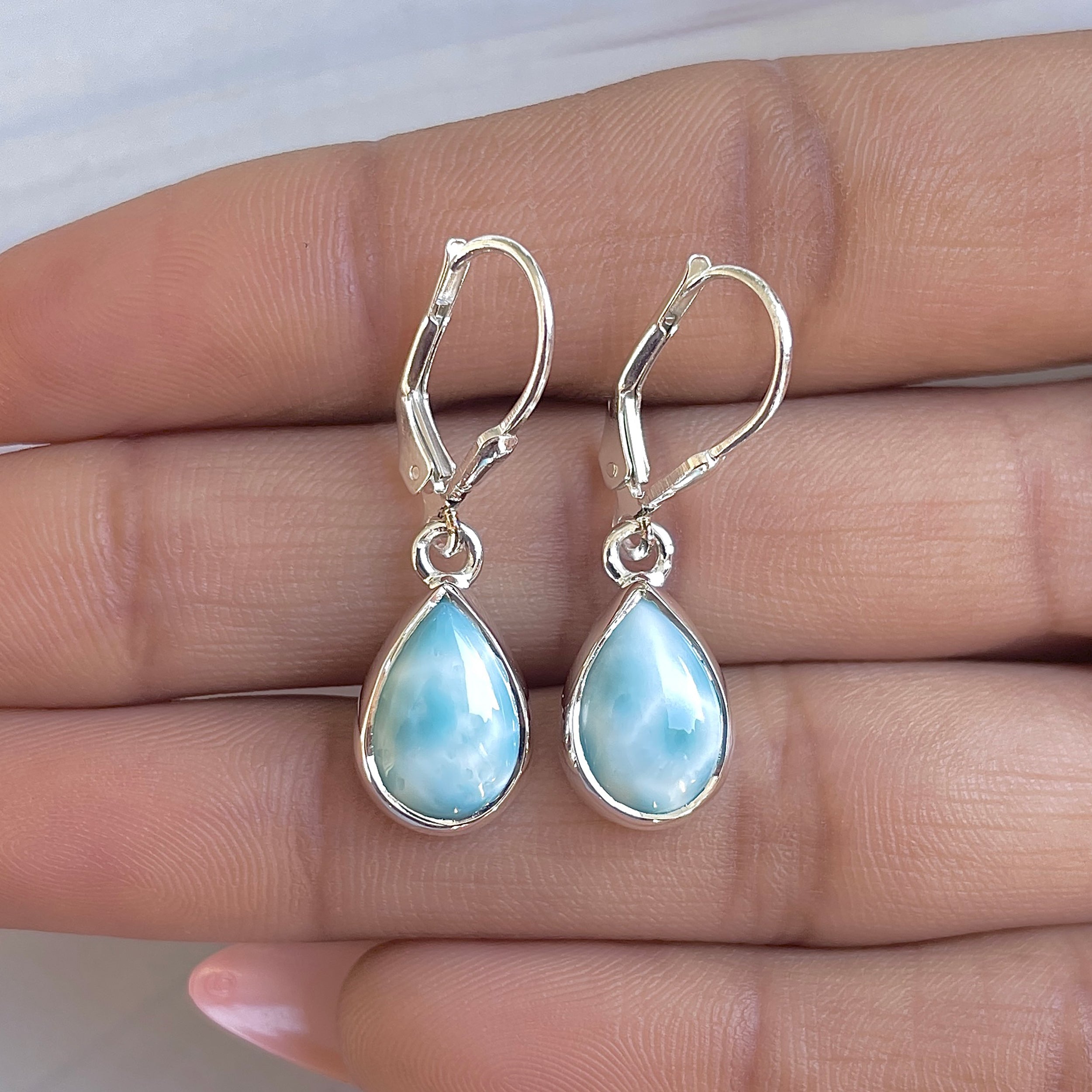 Larimar Earring-(LAR-E-3505.)