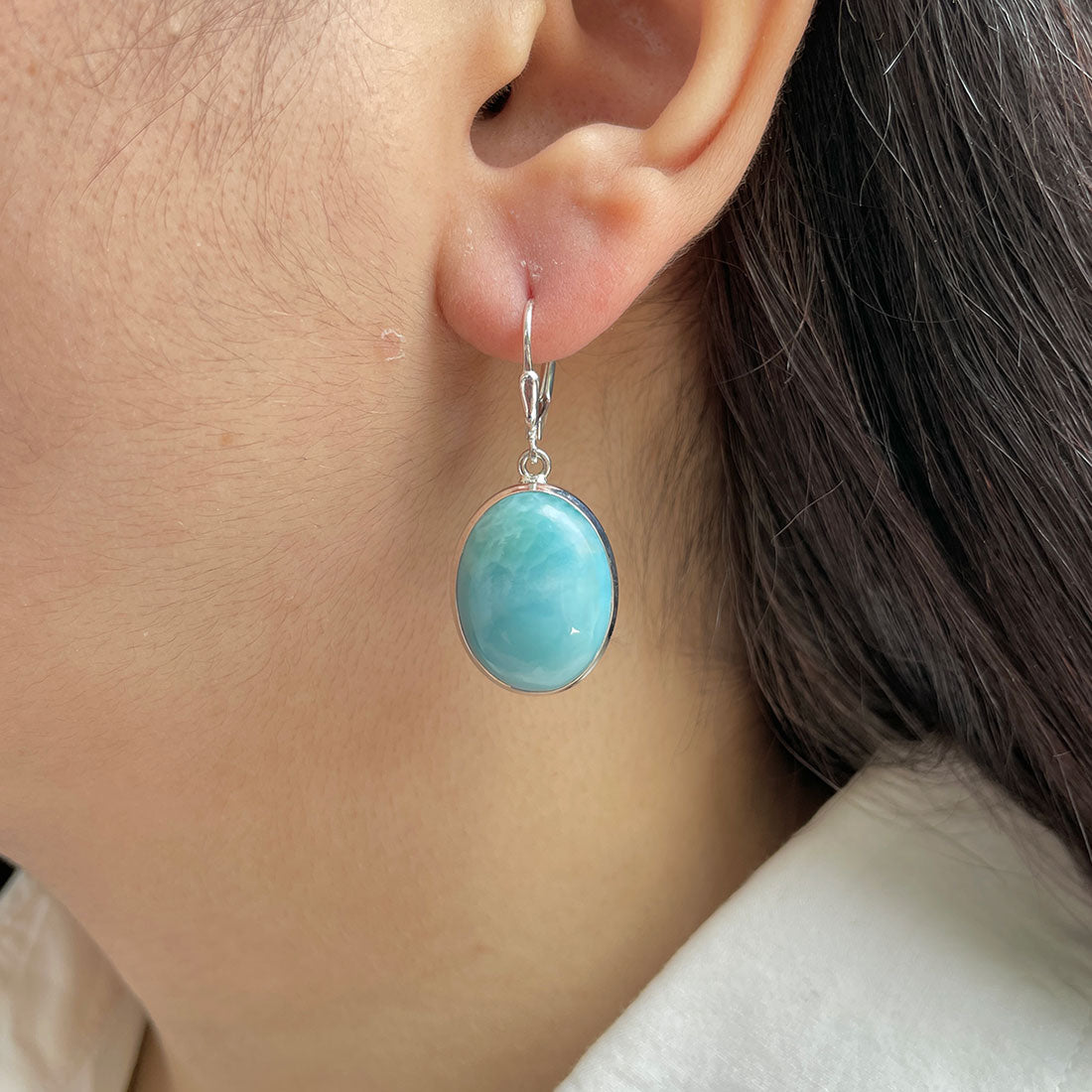 Larimar Earring-(LAR-E-351.)