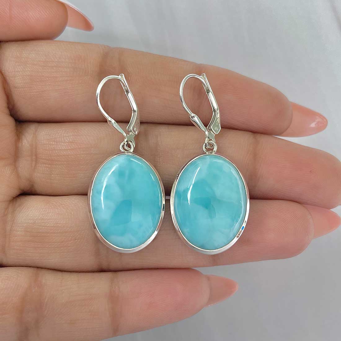 Larimar Earring-(LAR-E-352.)