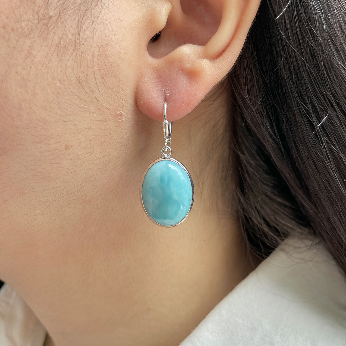 Larimar Earring-(LAR-E-352.)