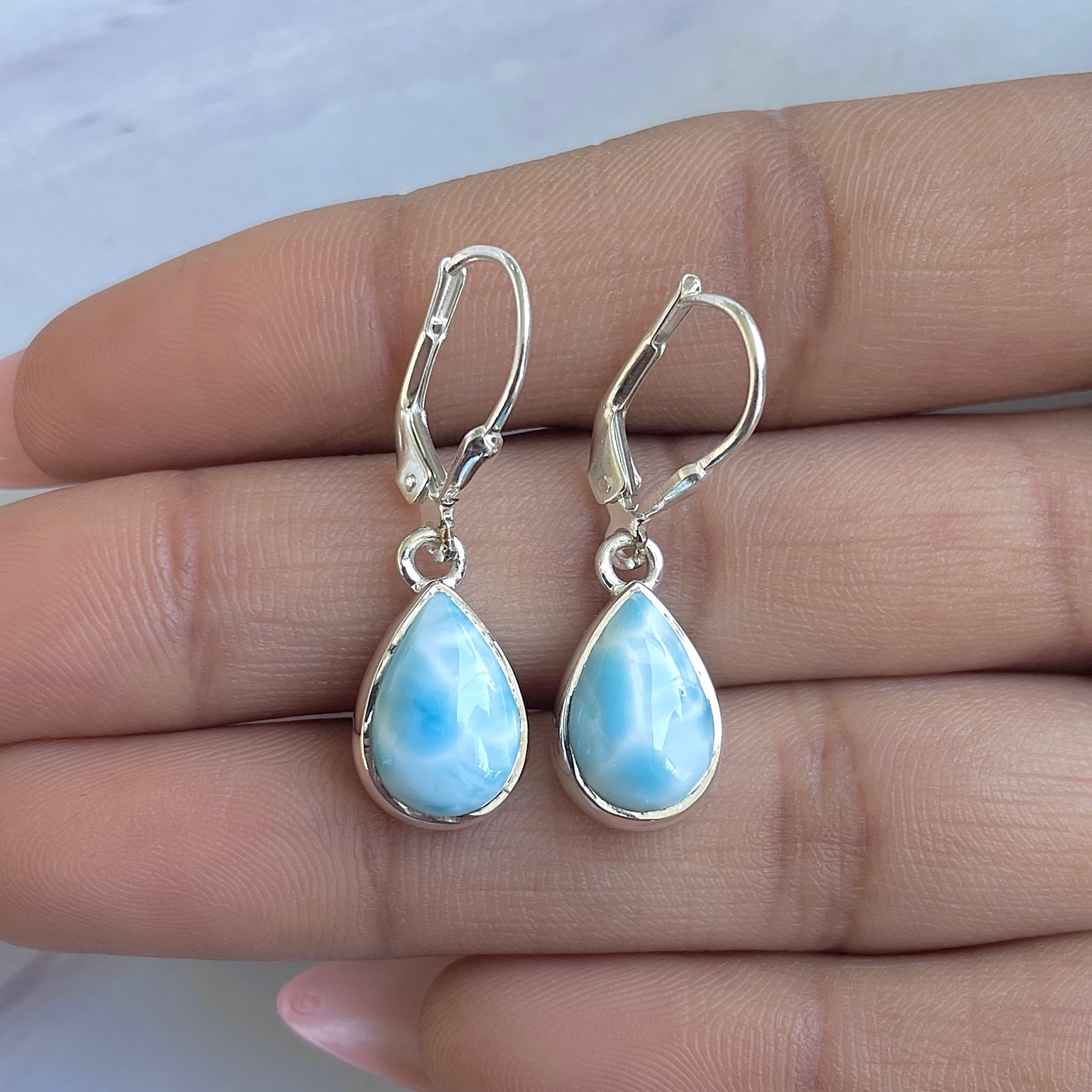 Larimar Earring-(LAR-E-3523.)