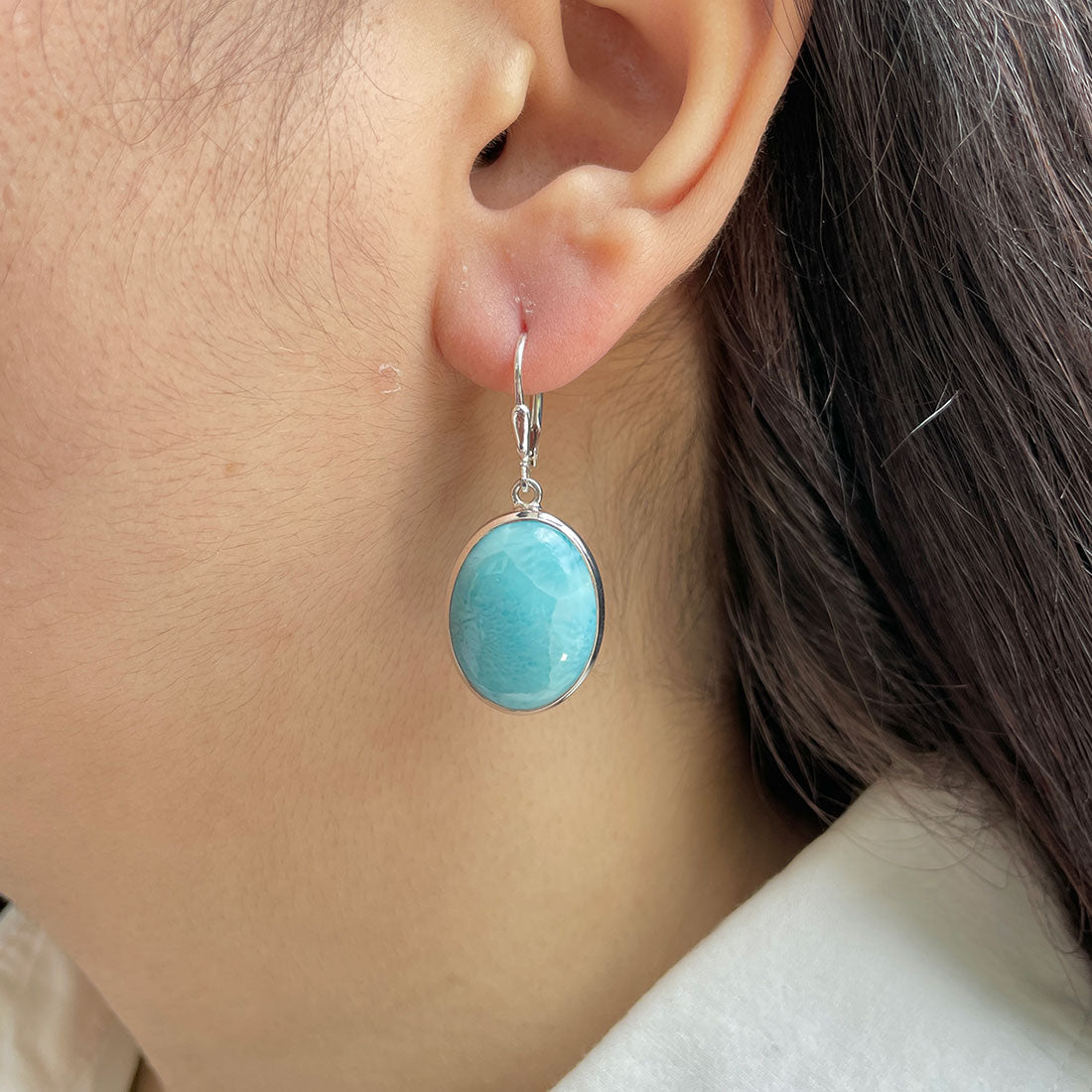 Larimar Earring-(LAR-E-353.)