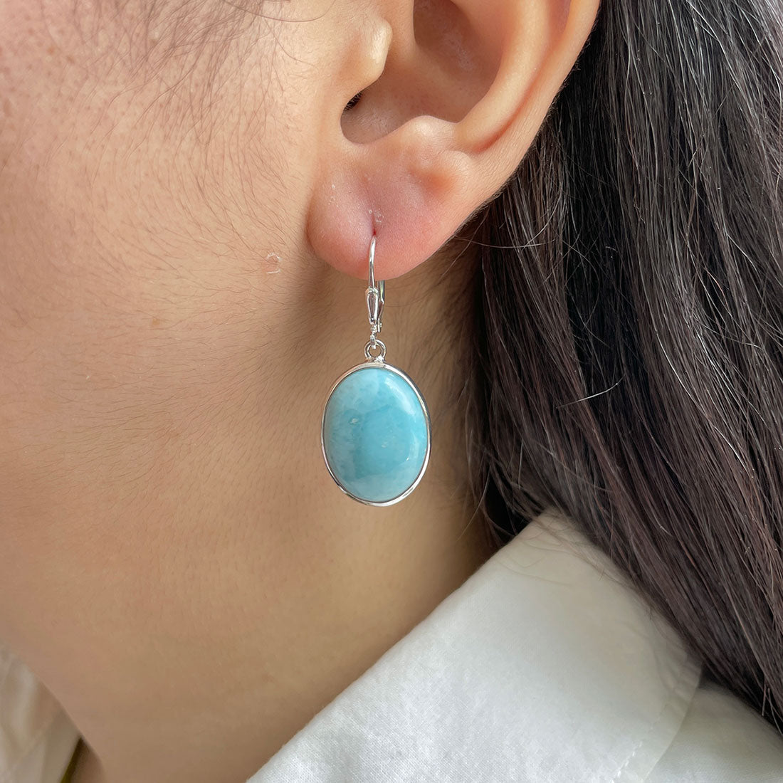 Larimar Earring-(LAR-E-354.)