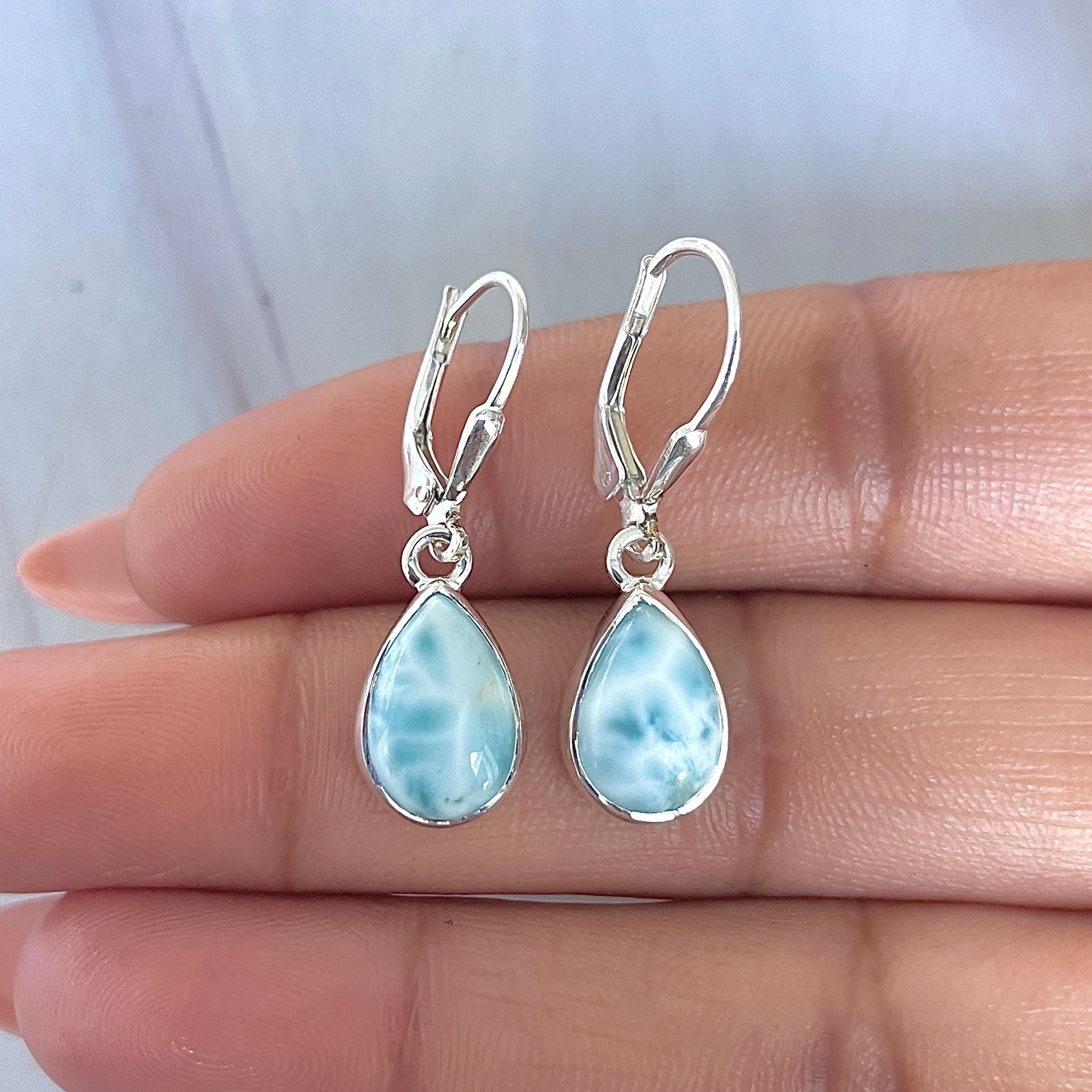 Larimar Earring-(LAR-E-3547.)