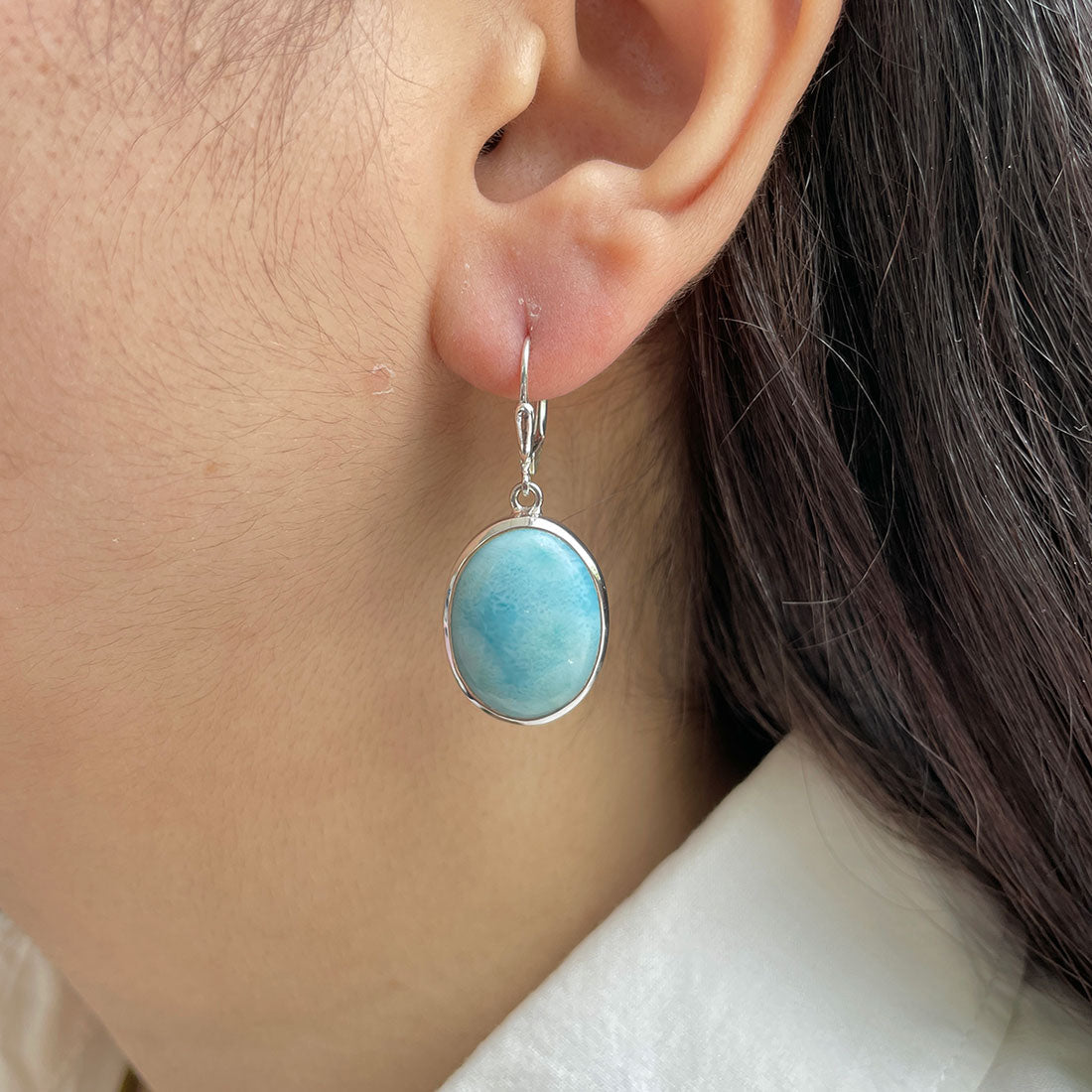 Larimar Earring-(LAR-E-355.)