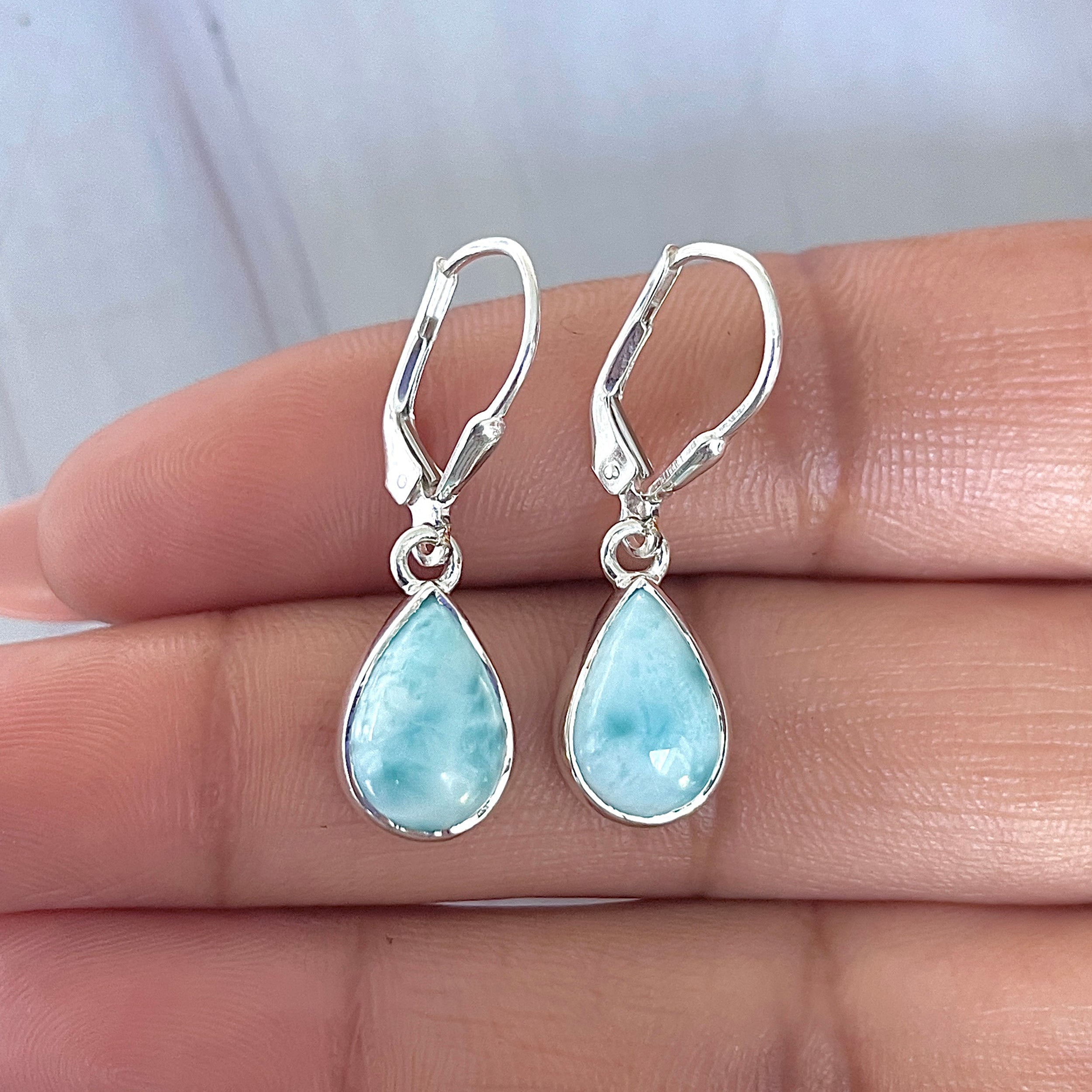Larimar Earring-(LAR-E-3550.)