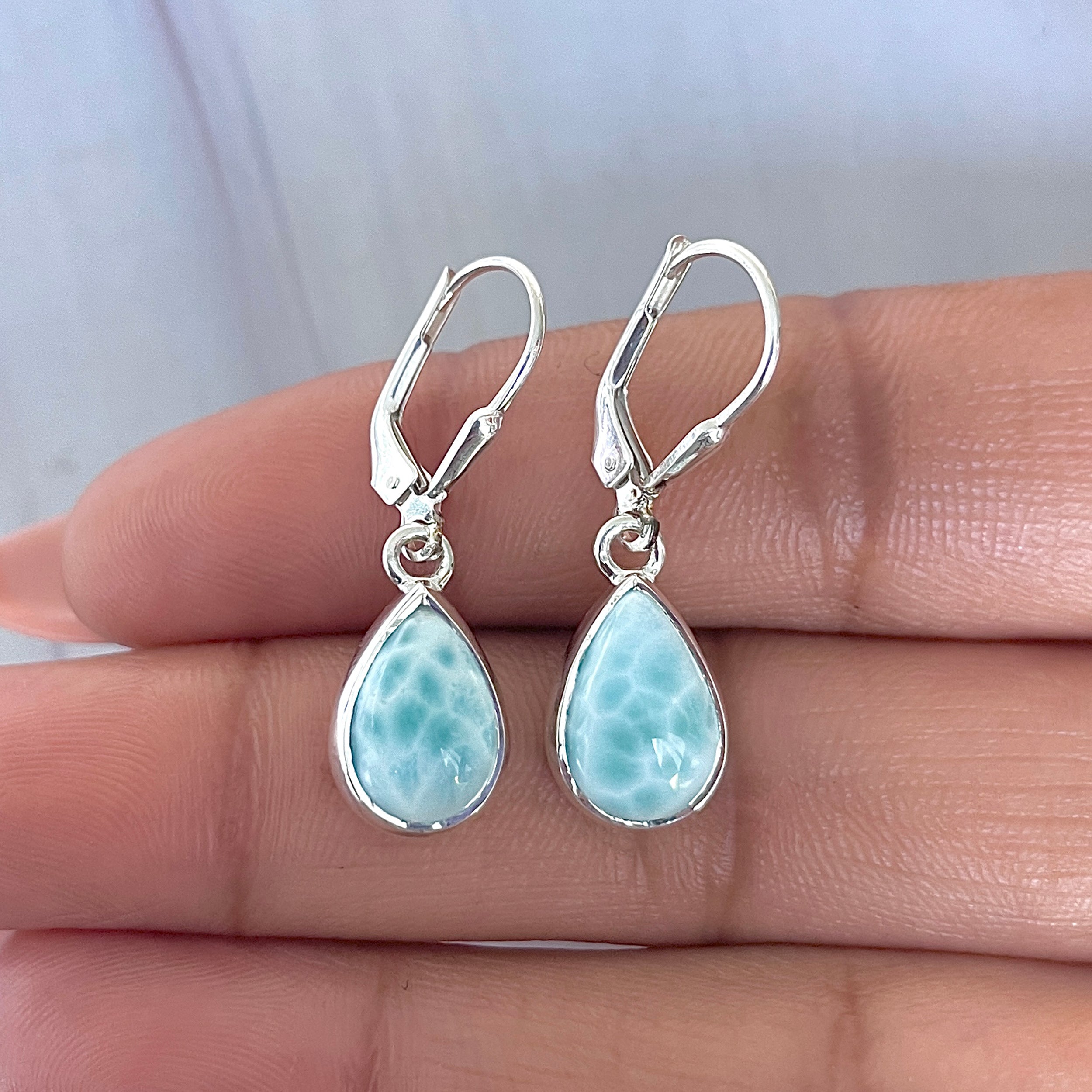 Larimar Earring-(LAR-E-3551.)