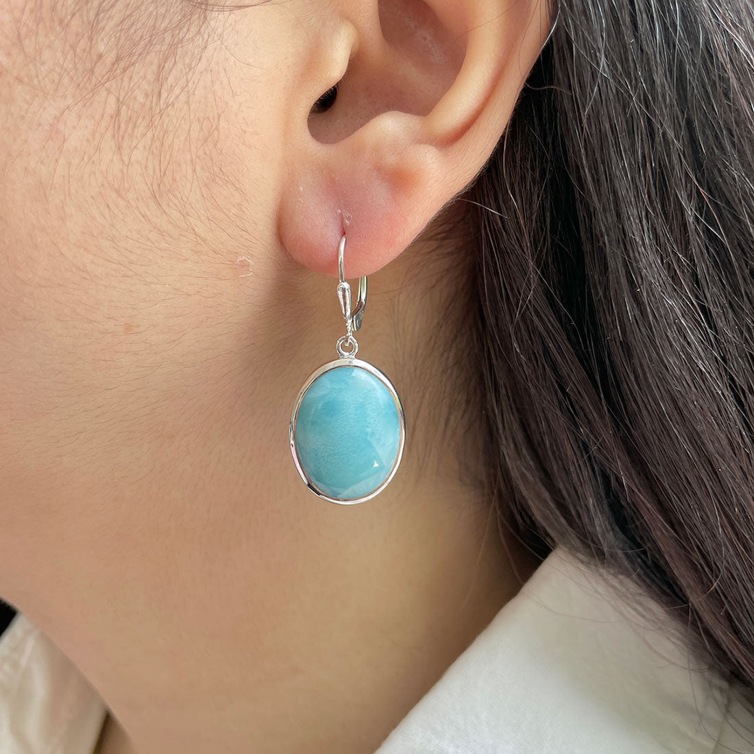 Larimar Earring-(LAR-E-356.)