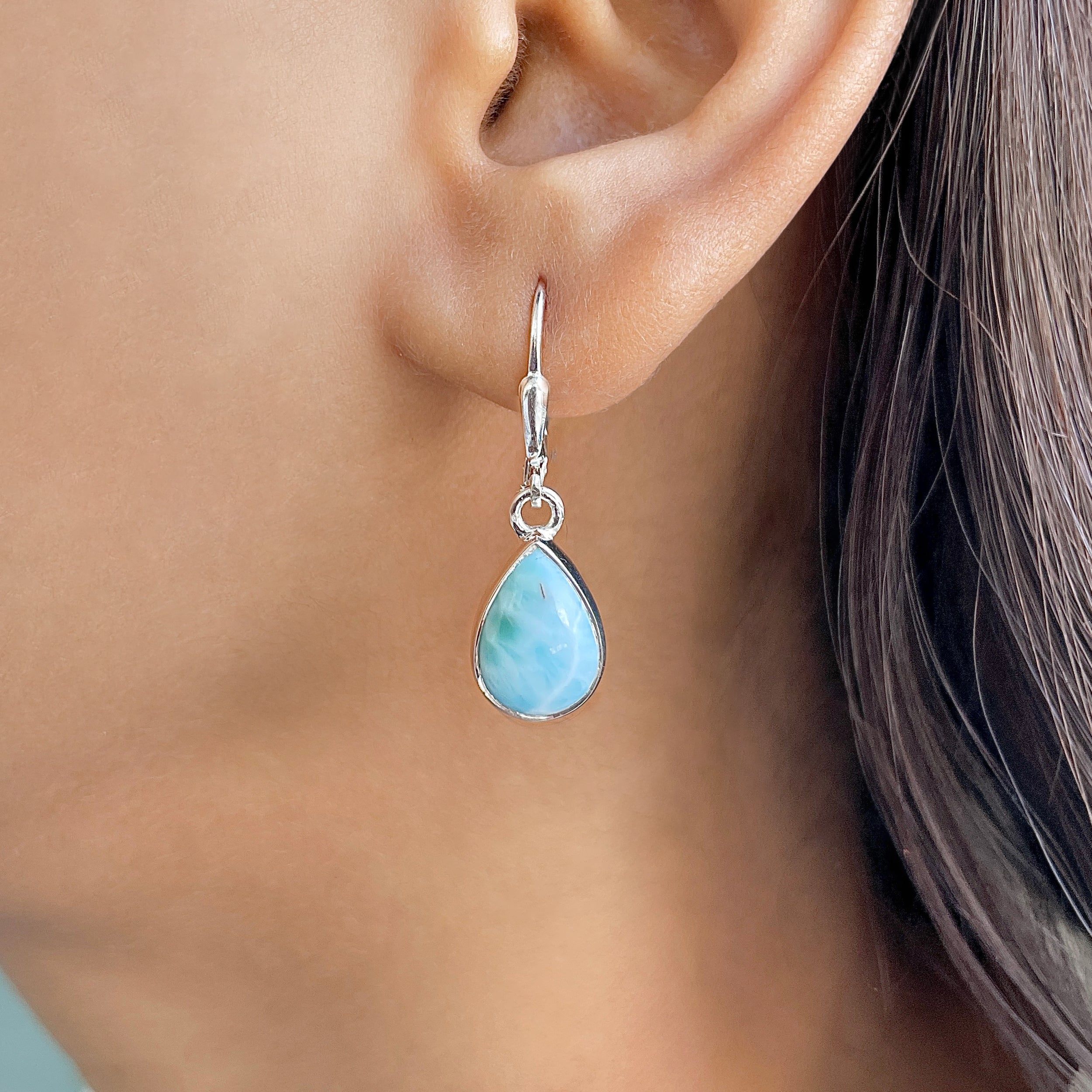 Larimar Earring-(LAR-E-3562.)
