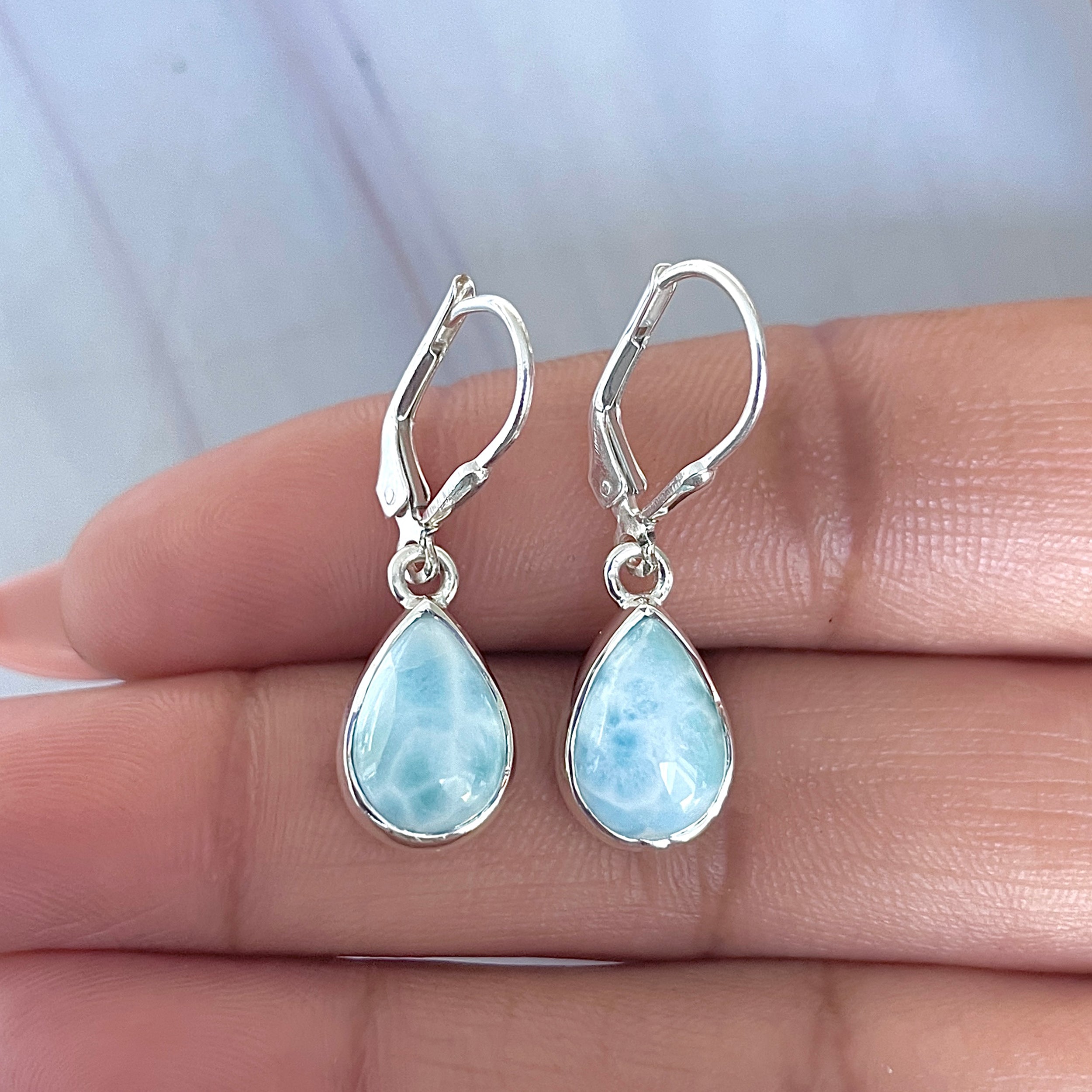 Larimar Earring-(LAR-E-3563.)