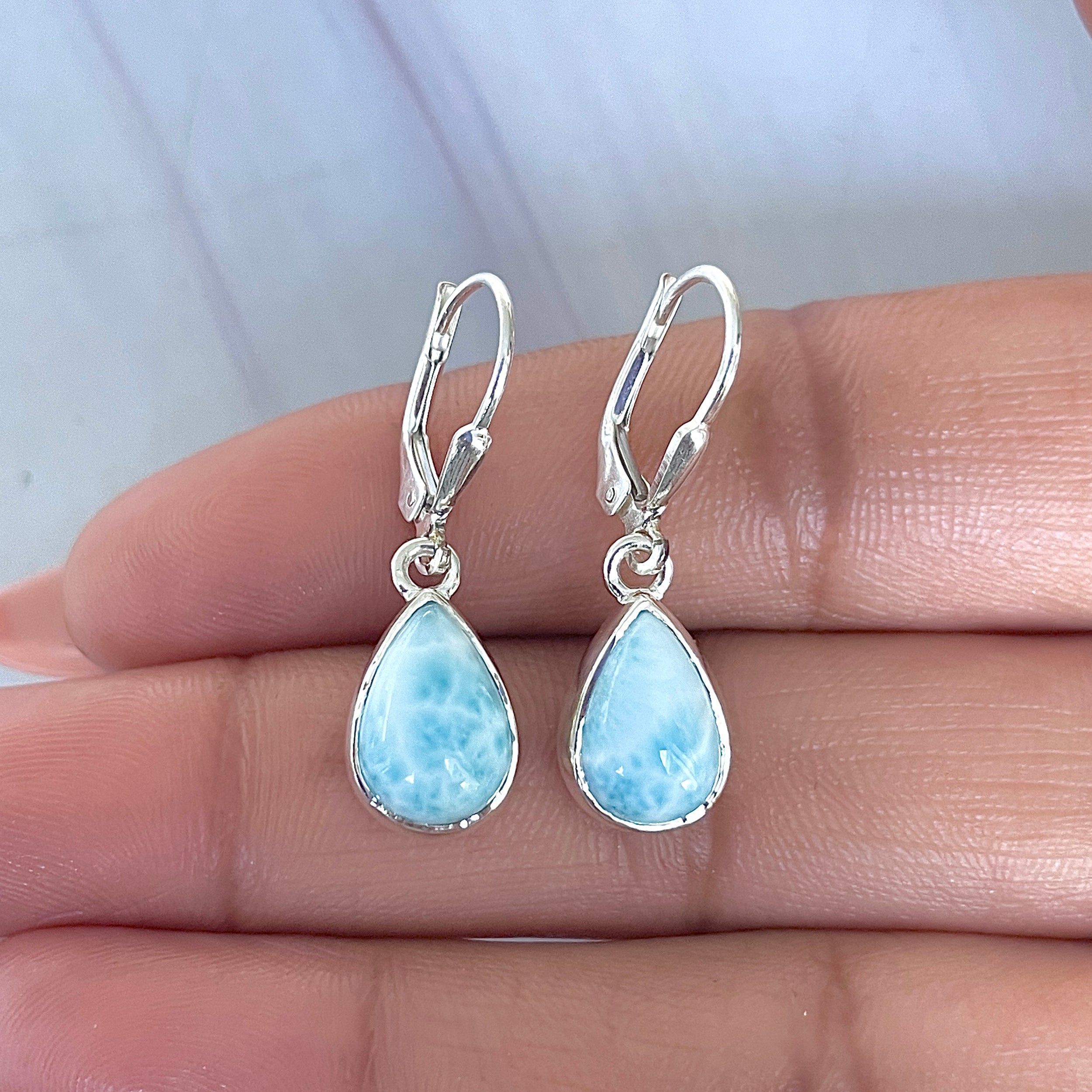 Larimar Earring-(LAR-E-3571.)
