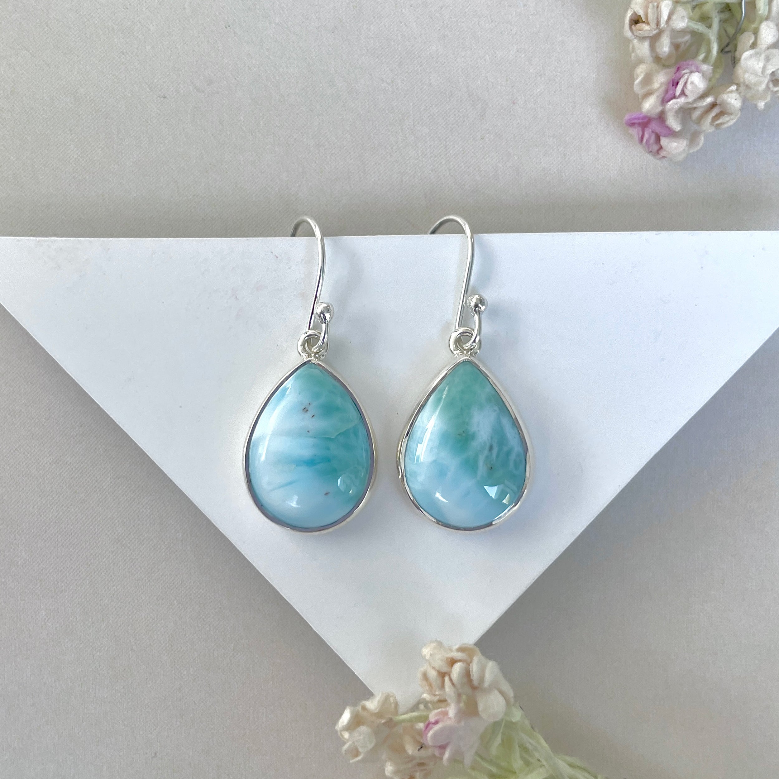Larimar Earring-(LAR-E-3573.)