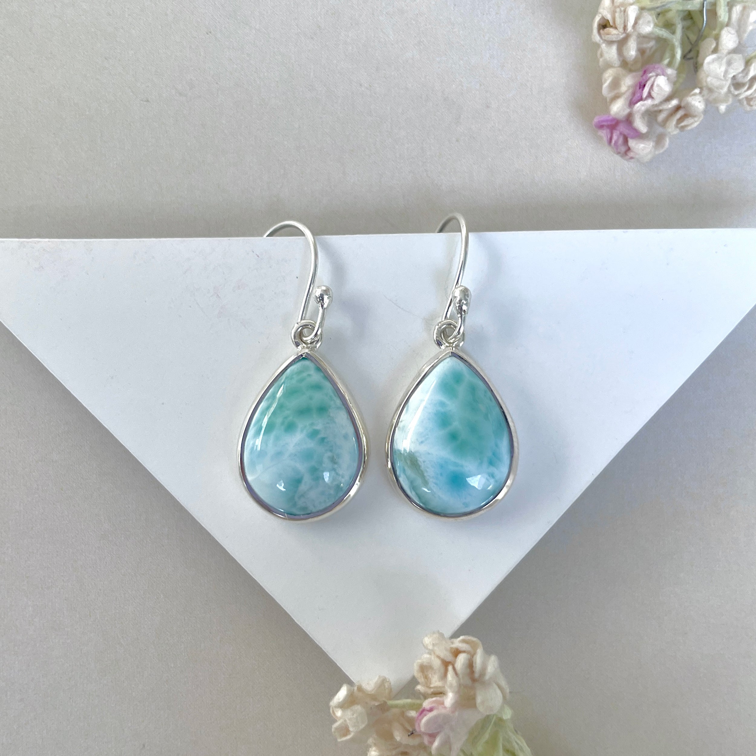 Larimar Earring-(LAR-E-3574.)