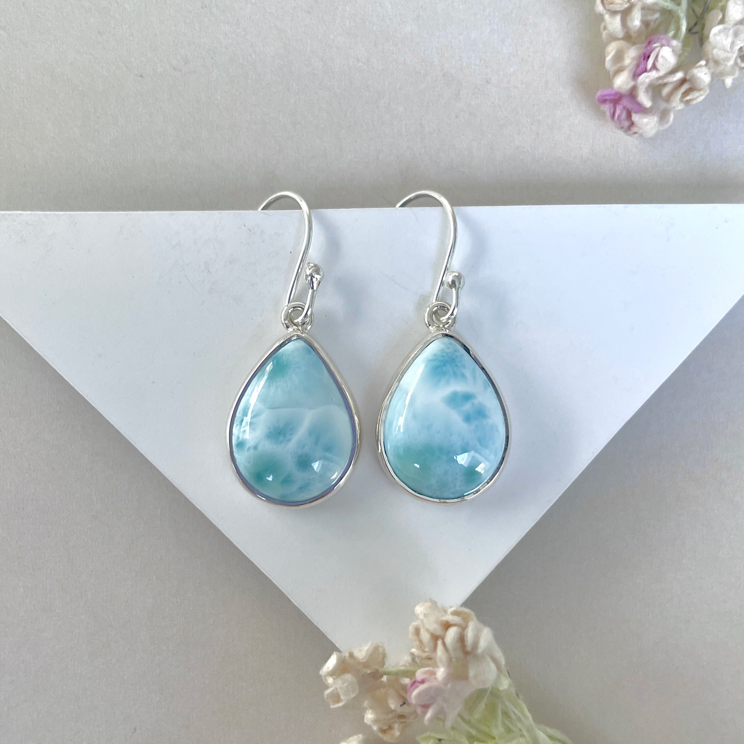 Larimar Earring-(LAR-E-3575.)
