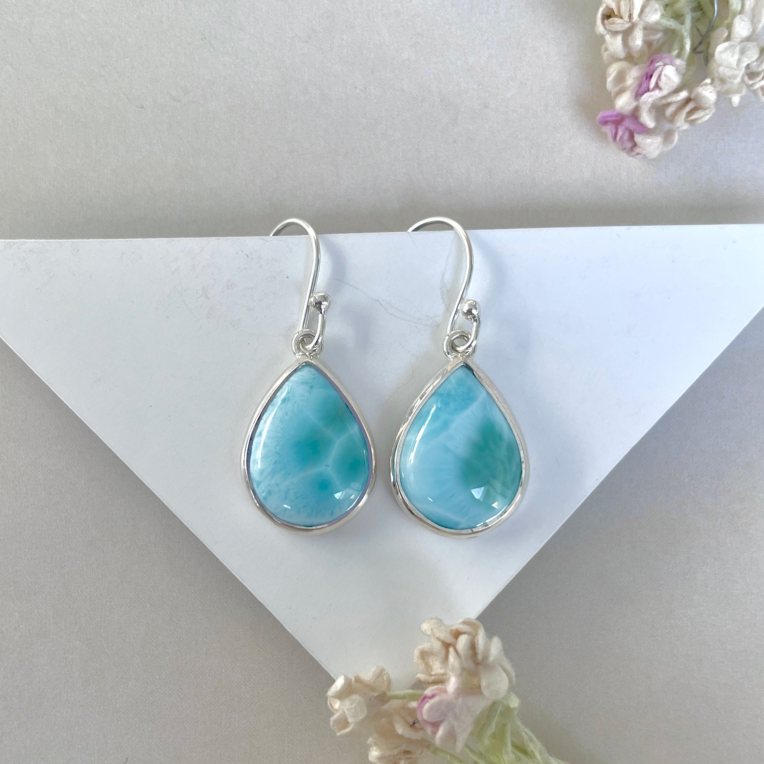Larimar Earring-(LAR-E-3576.)