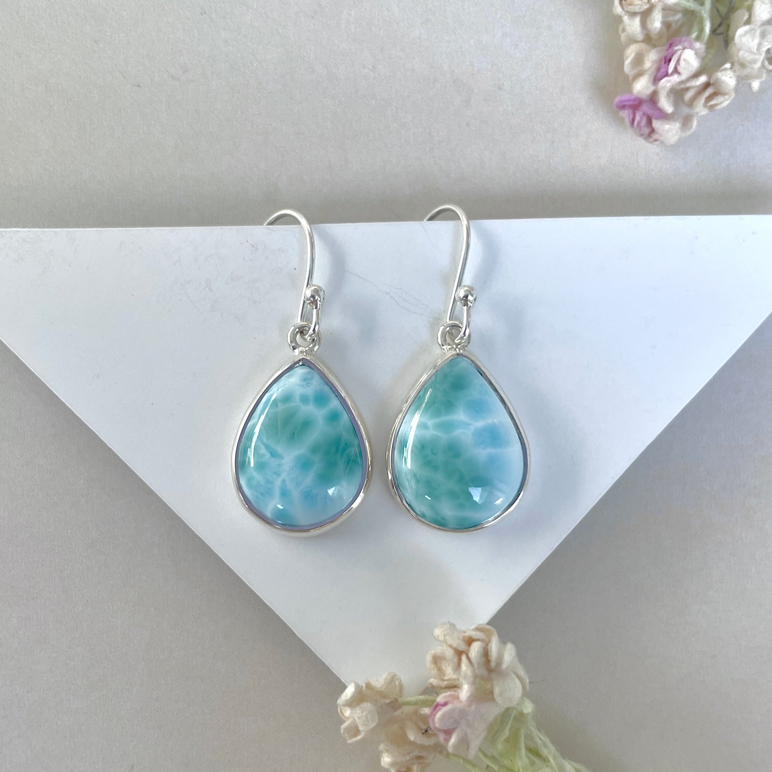 Larimar Earring-(LAR-E-3577.)