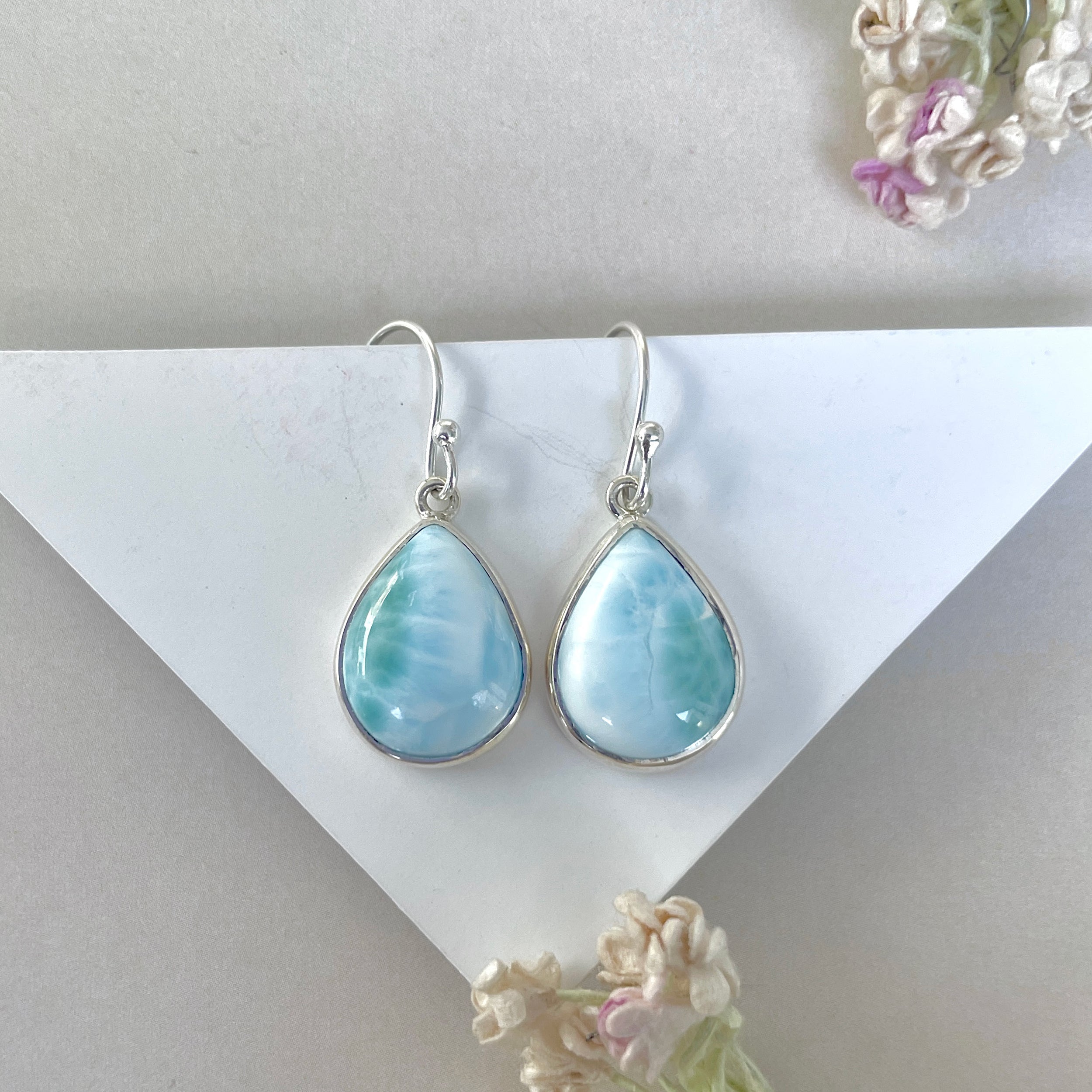 Larimar Earring-(LAR-E-3578.)
