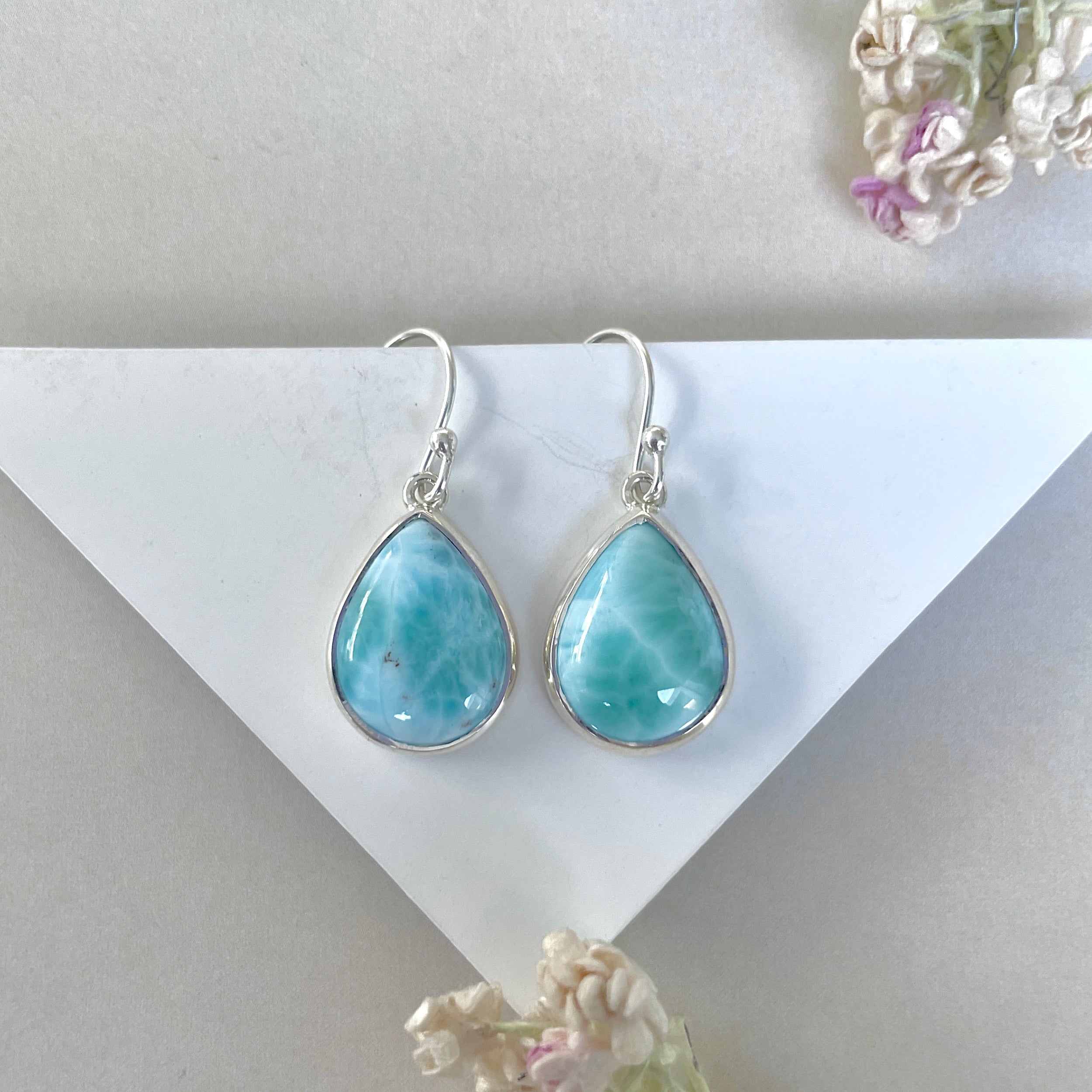 Larimar Earring-(LAR-E-3579.)