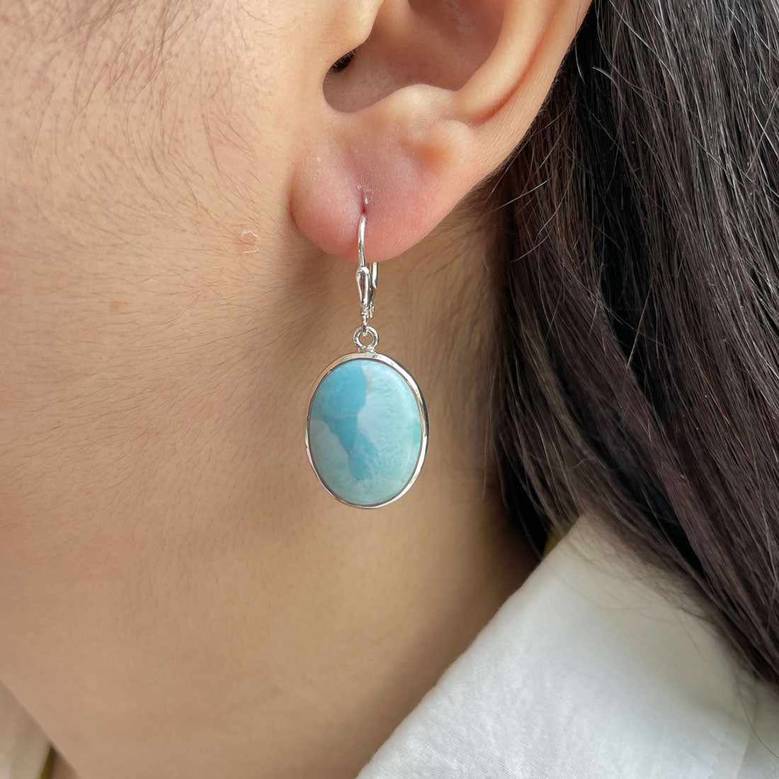 Larimar Earring-(LAR-E-358.)