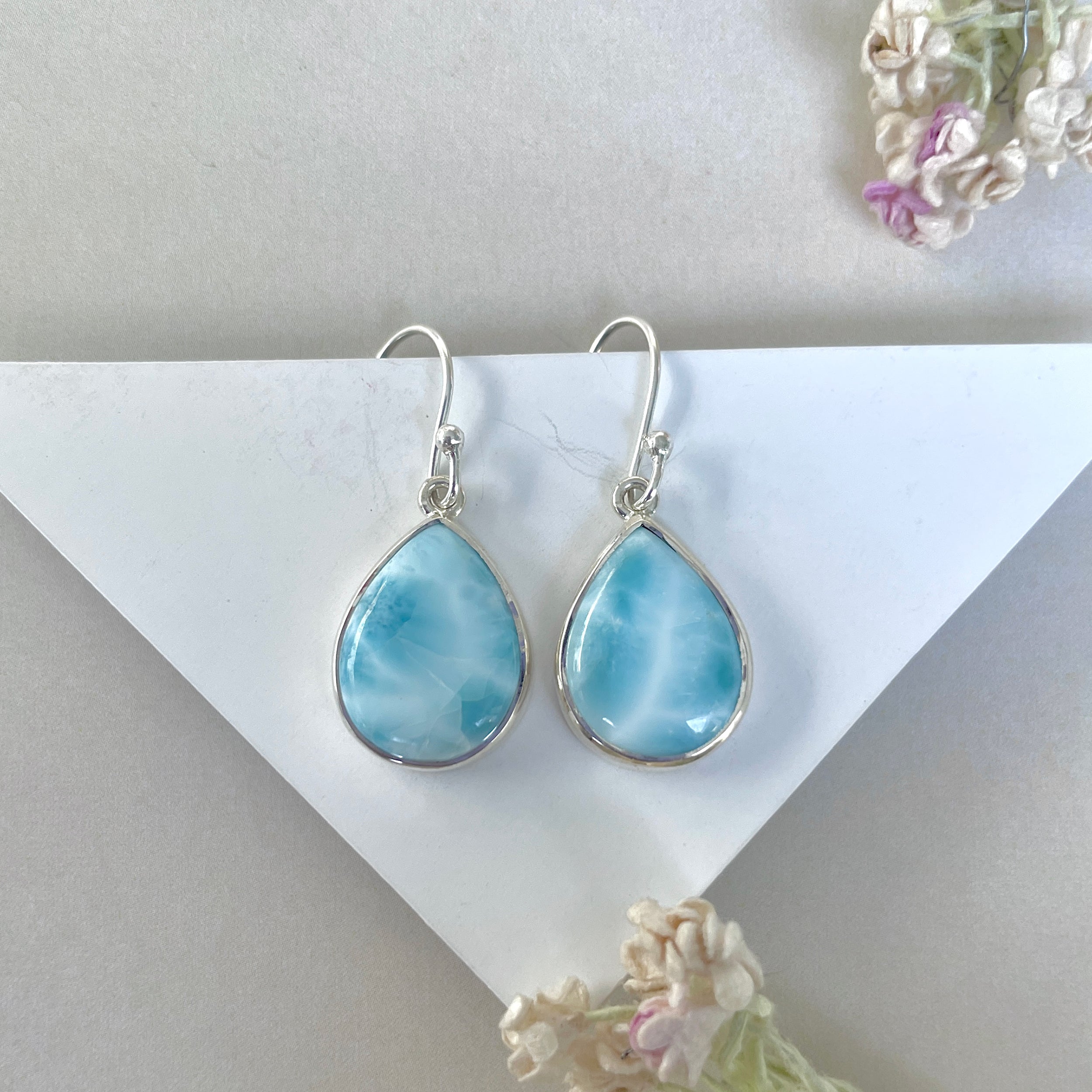 Larimar Earring-(LAR-E-3581.)