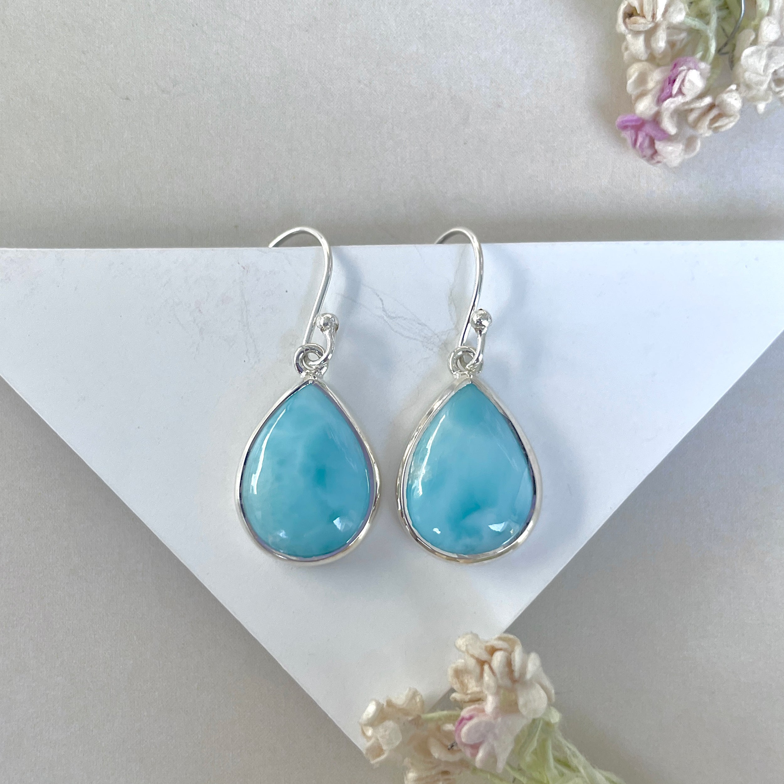 Larimar Earring-(LAR-E-3583.)
