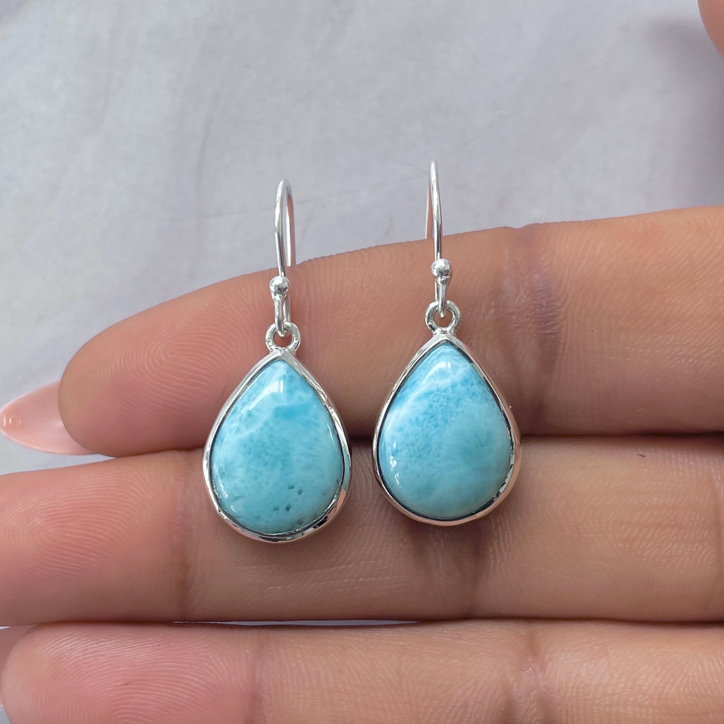 Larimar Earring-(LAR-E-3584.)
