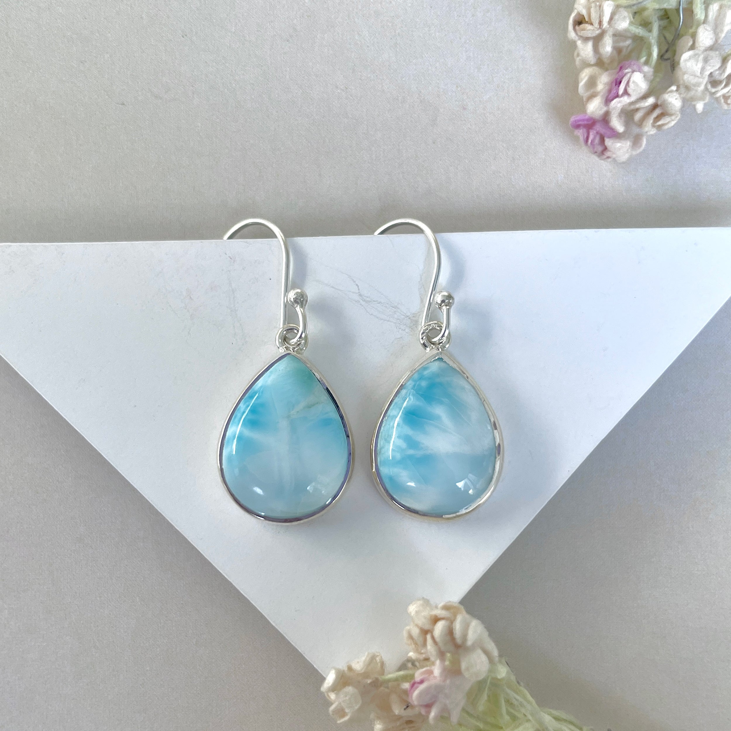 Larimar Earring-(LAR-E-3585.)