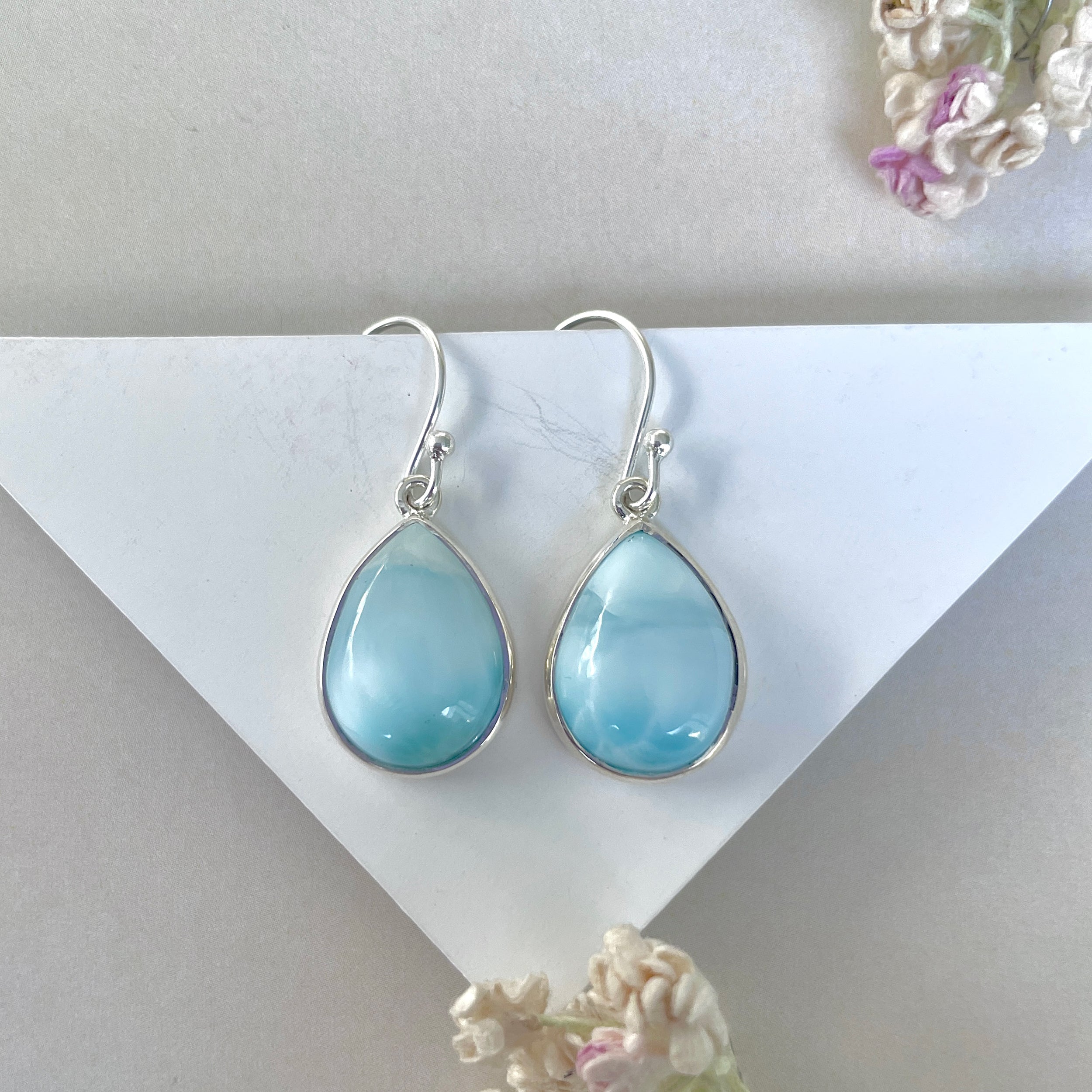 Larimar Earring-(LAR-E-3586.)