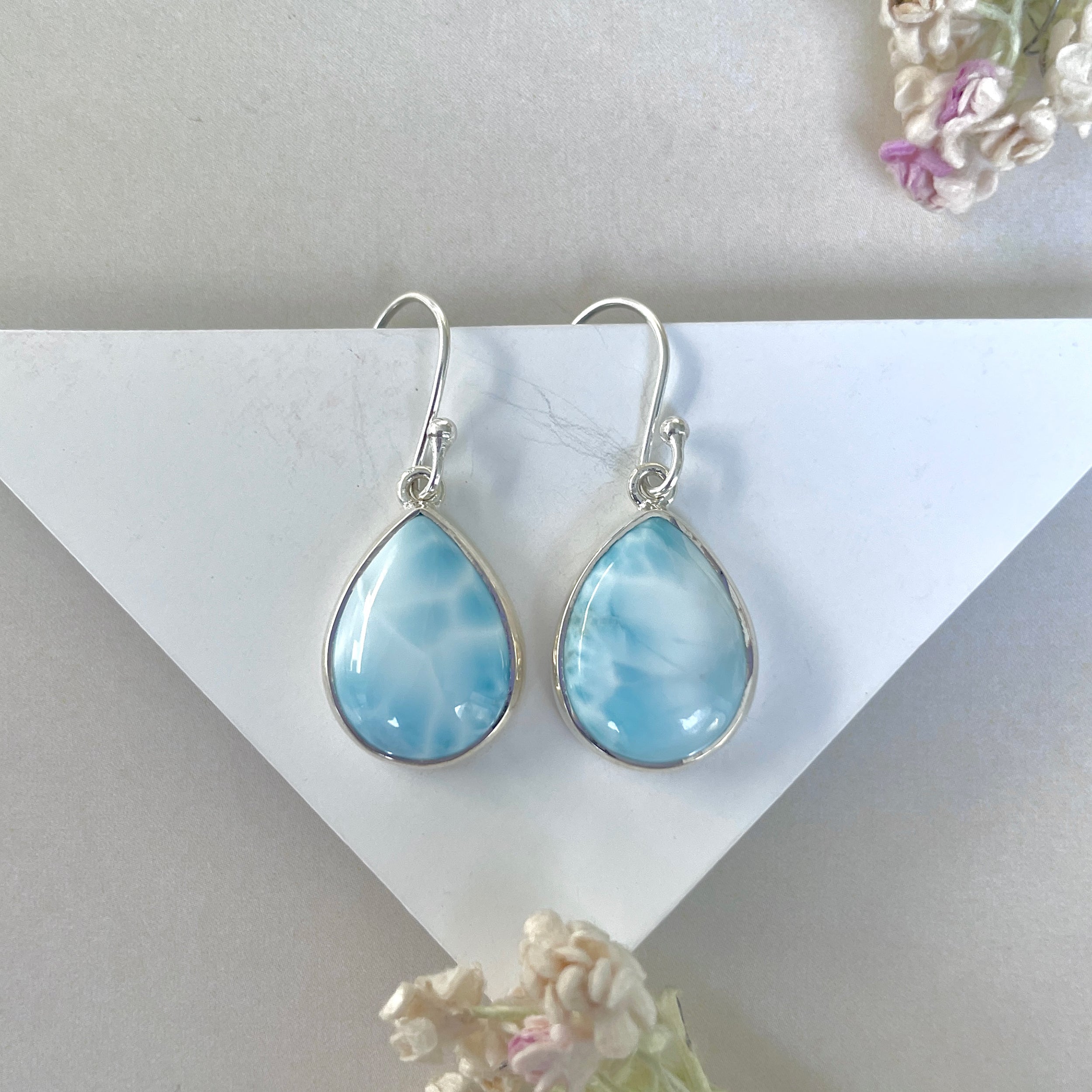 Larimar Earring-(LAR-E-3587.)