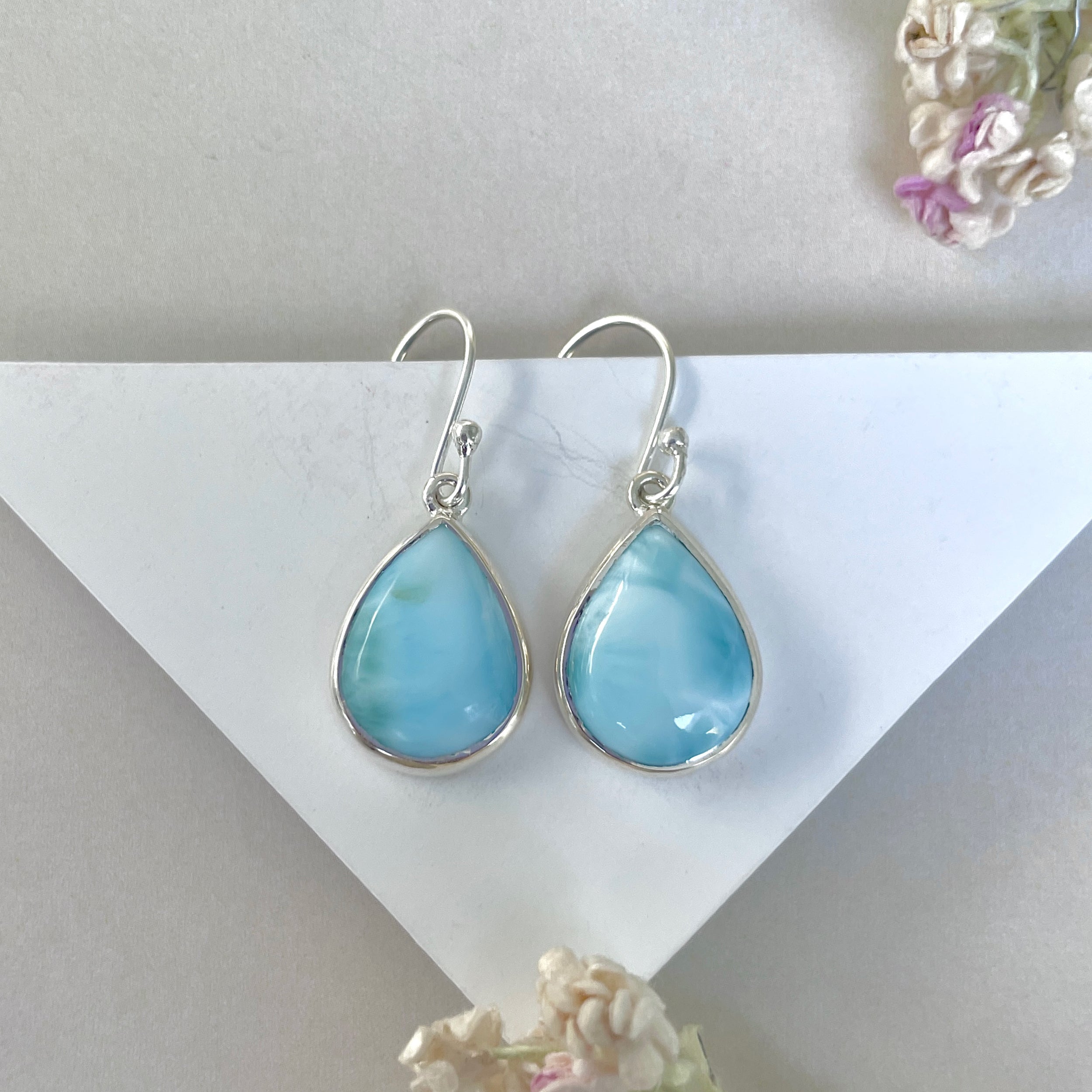Larimar Earring-(LAR-E-3588.)