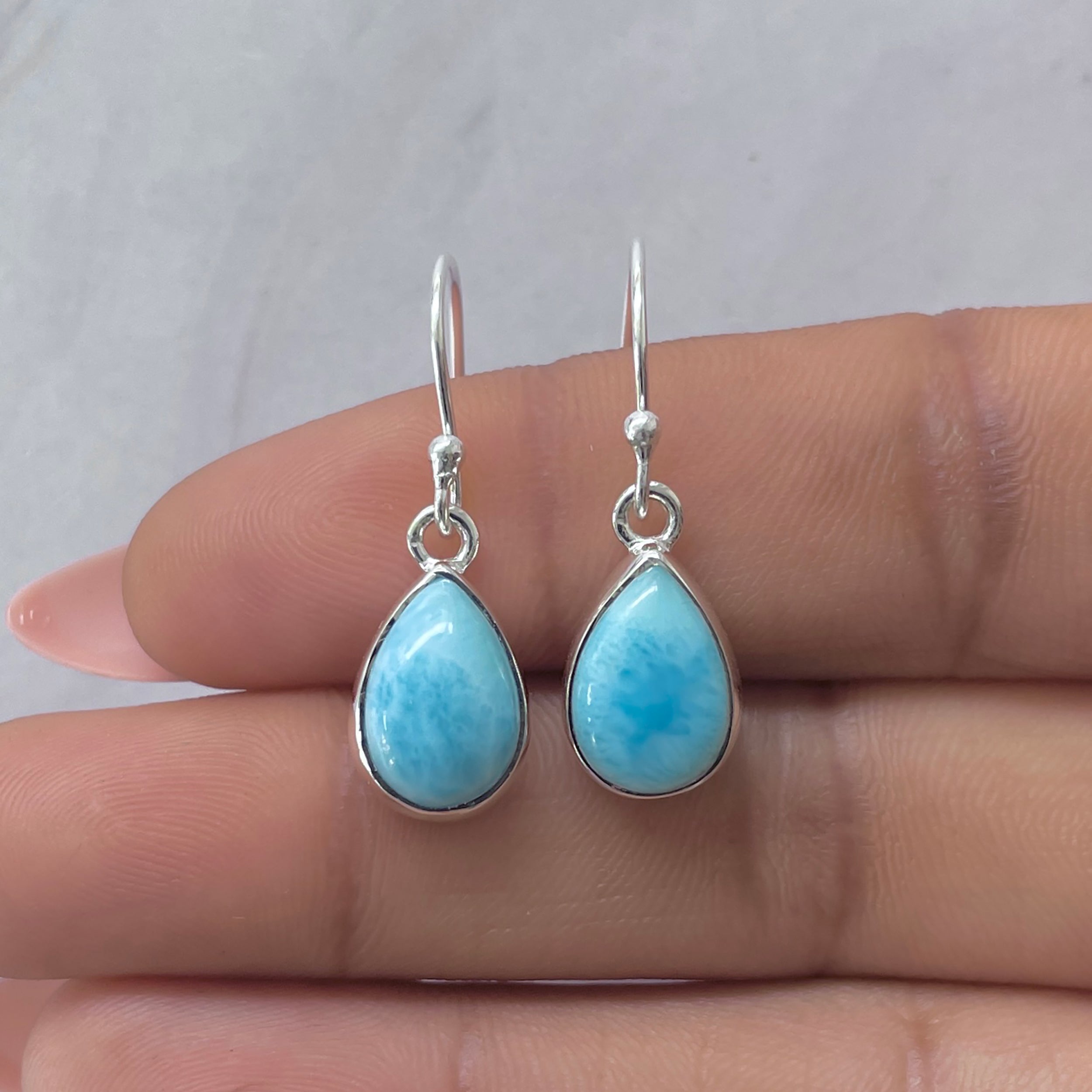 Larimar Earring-(LAR-E-3589.)