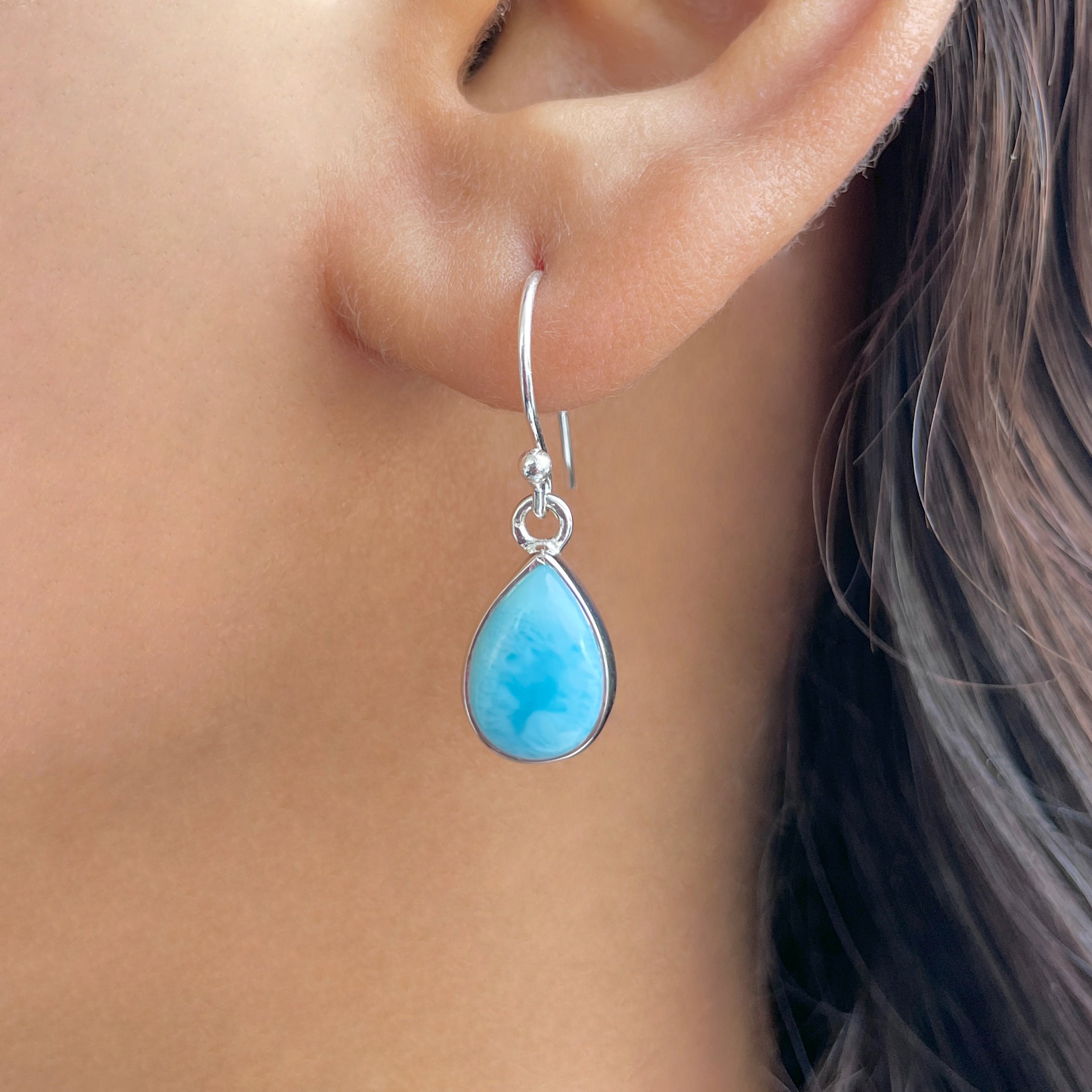 Larimar Earring-(LAR-E-3589.)