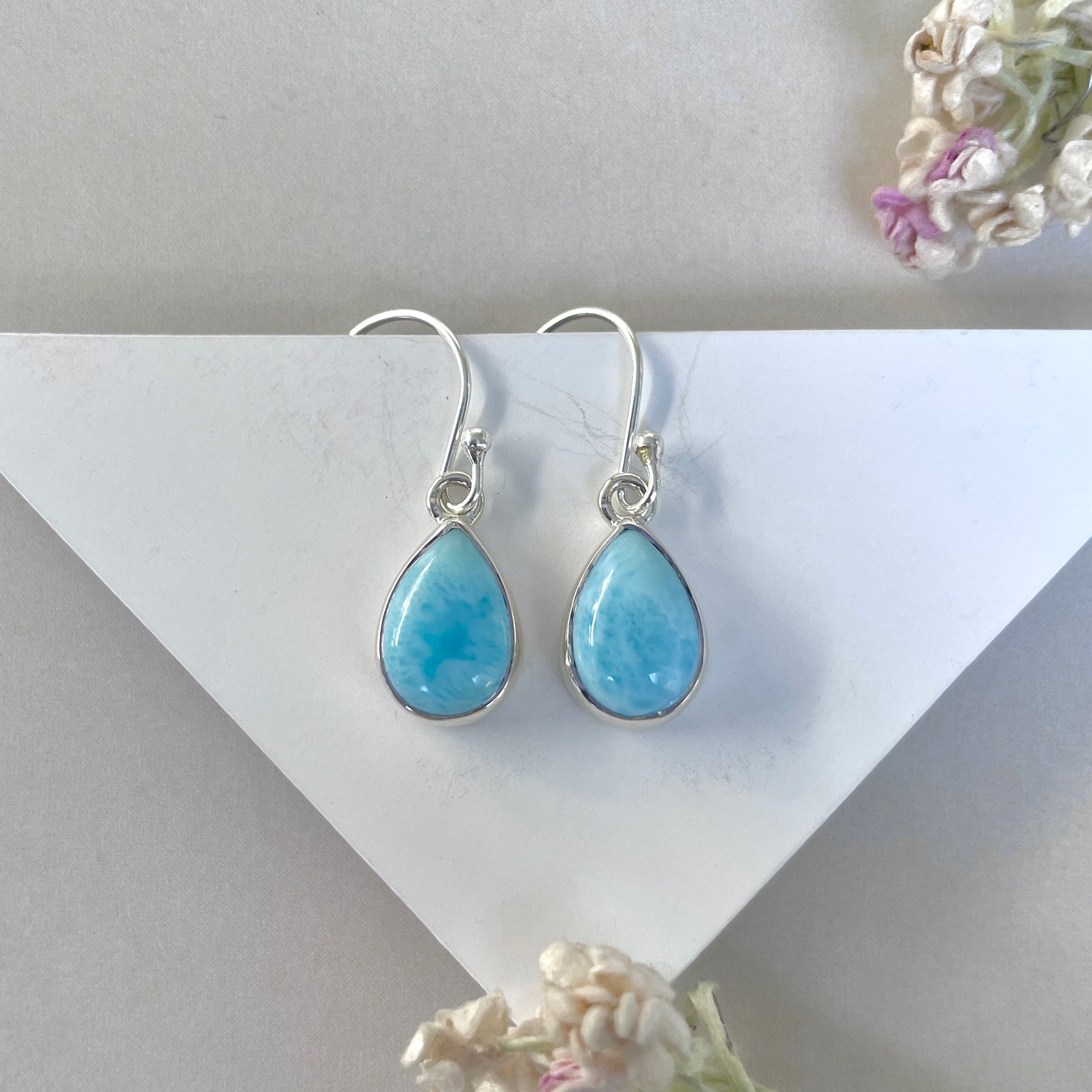 Larimar Earring-(LAR-E-3589.)